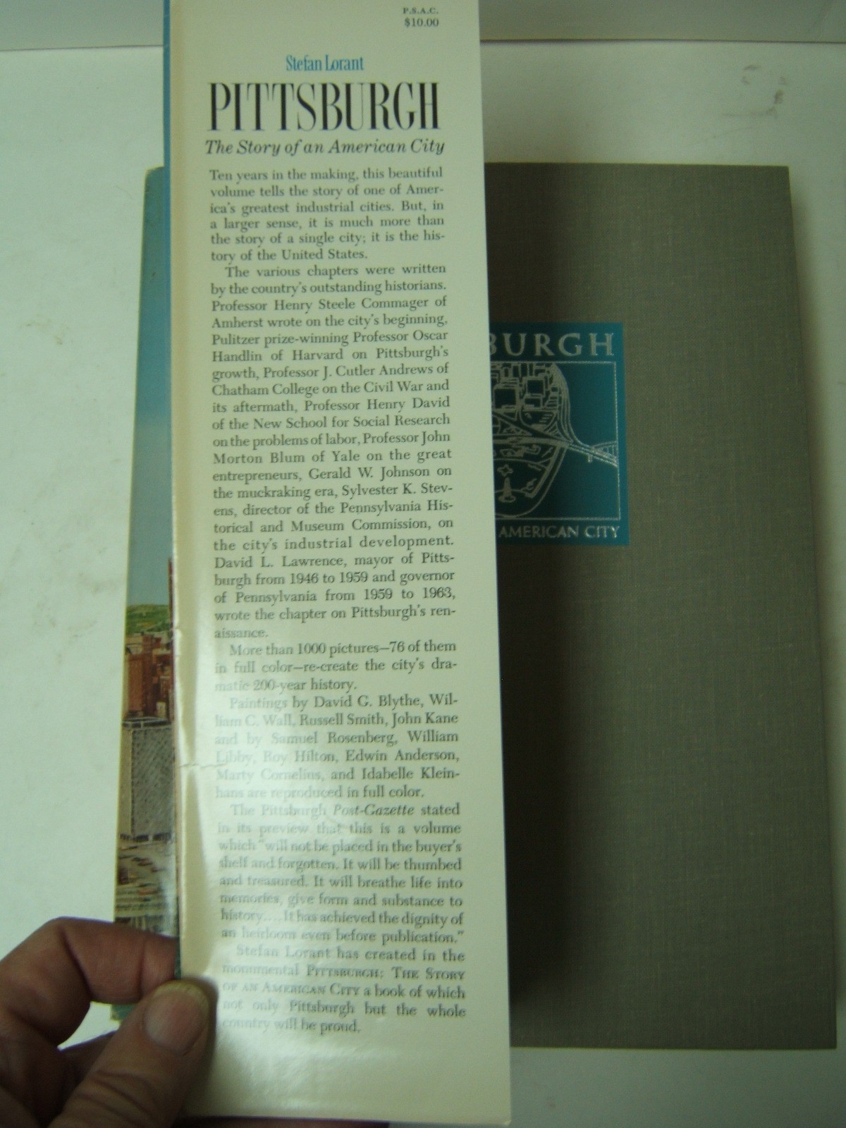 Pittsburgh by Stefan Lorant Doubleday 1964 Dust Jacket Illustrated 1st Ed
