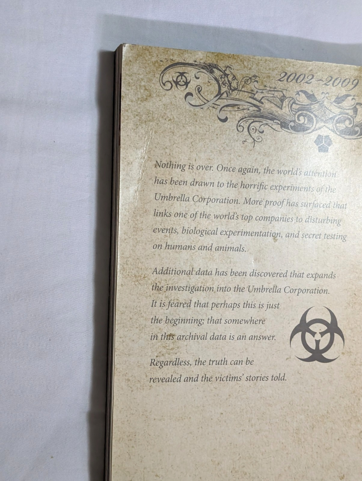 Resident Evil Archives II (2002-2009) BradyGames Hardcover Art Book – Excellent