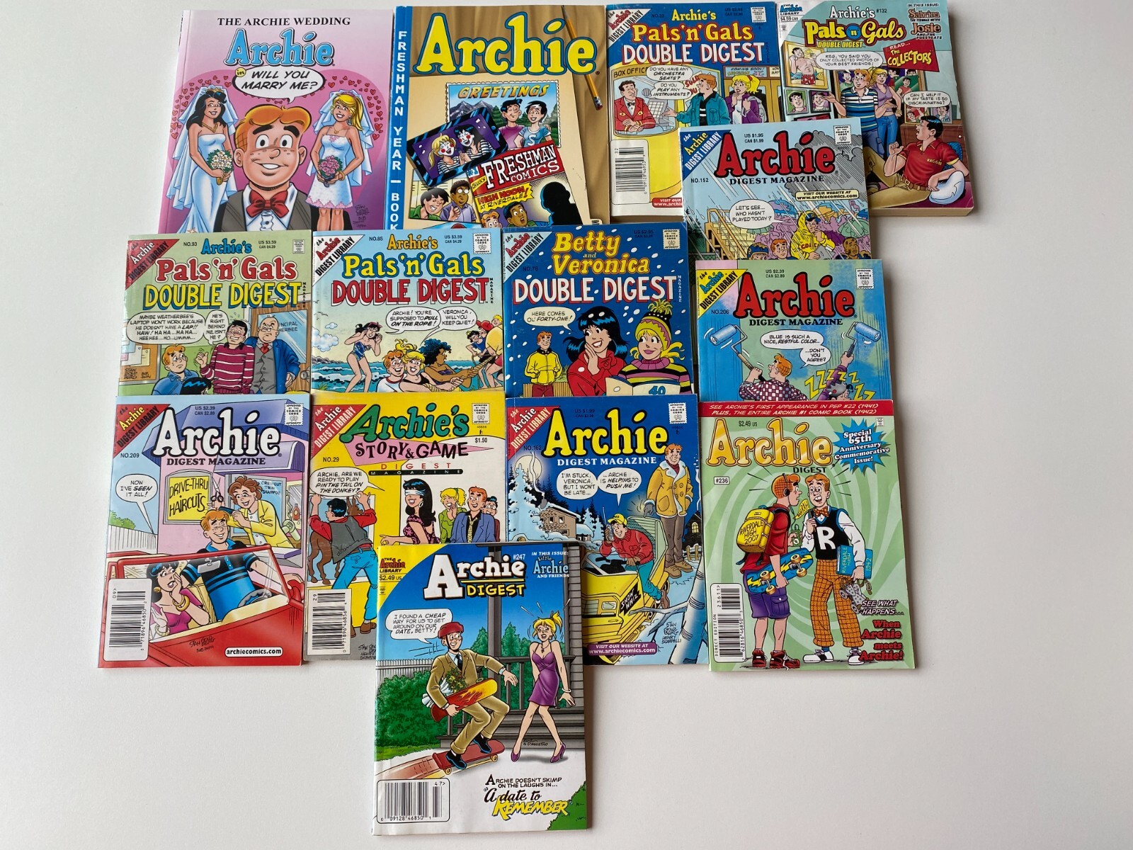ARCHIE COMICS LOT 86~Double Digest Magazine~JUGHEAD~BETTY~VERONICA~PALS GALS~