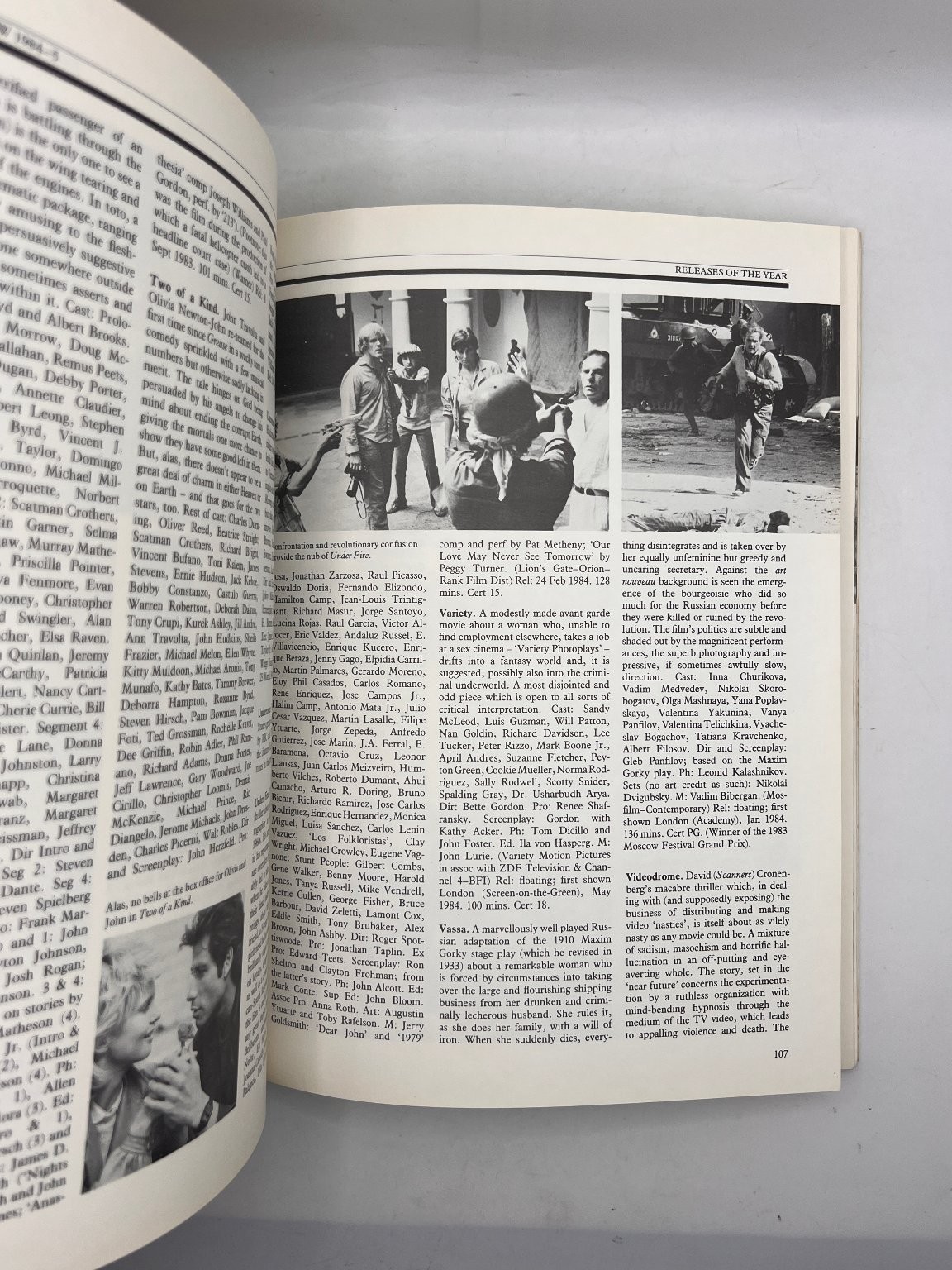 Film Review 1984-5 F Maurice Speed Annual Cinema Video Guide Book