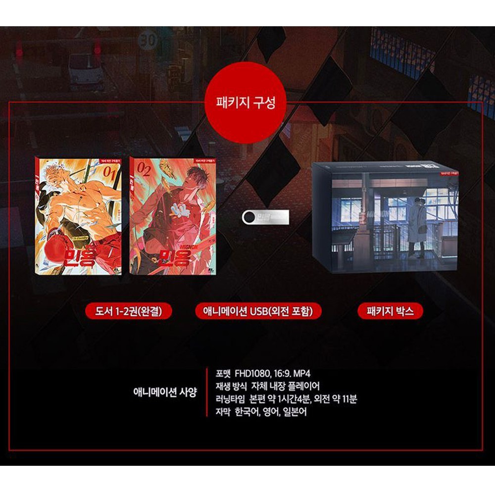 MIGNON Vol.1-2 Complete Set + Animation USB Package Korean Comic Book Limited