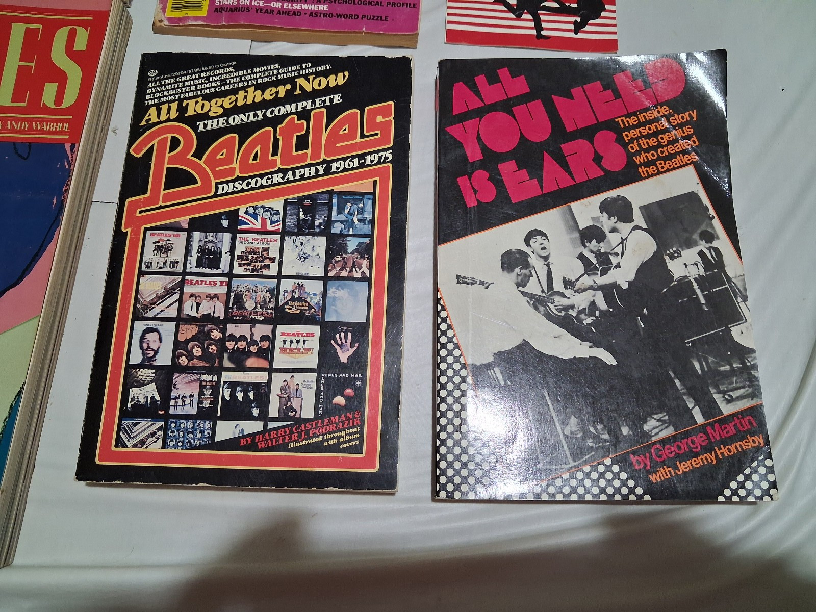 Vintage Beatles Book Lot,Beatlemania,Discography,George Martin,Paul McCartney
