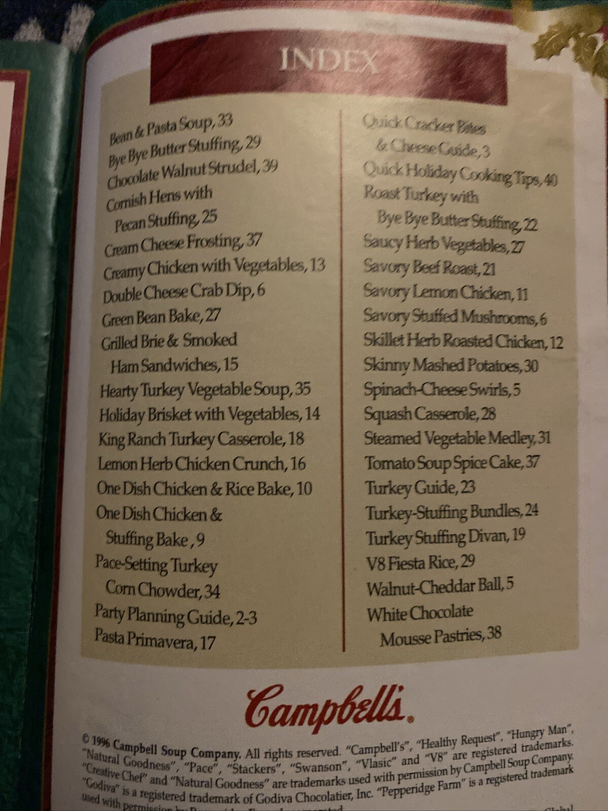 Campbell’s Holiday Cookbook And Planner Booklet