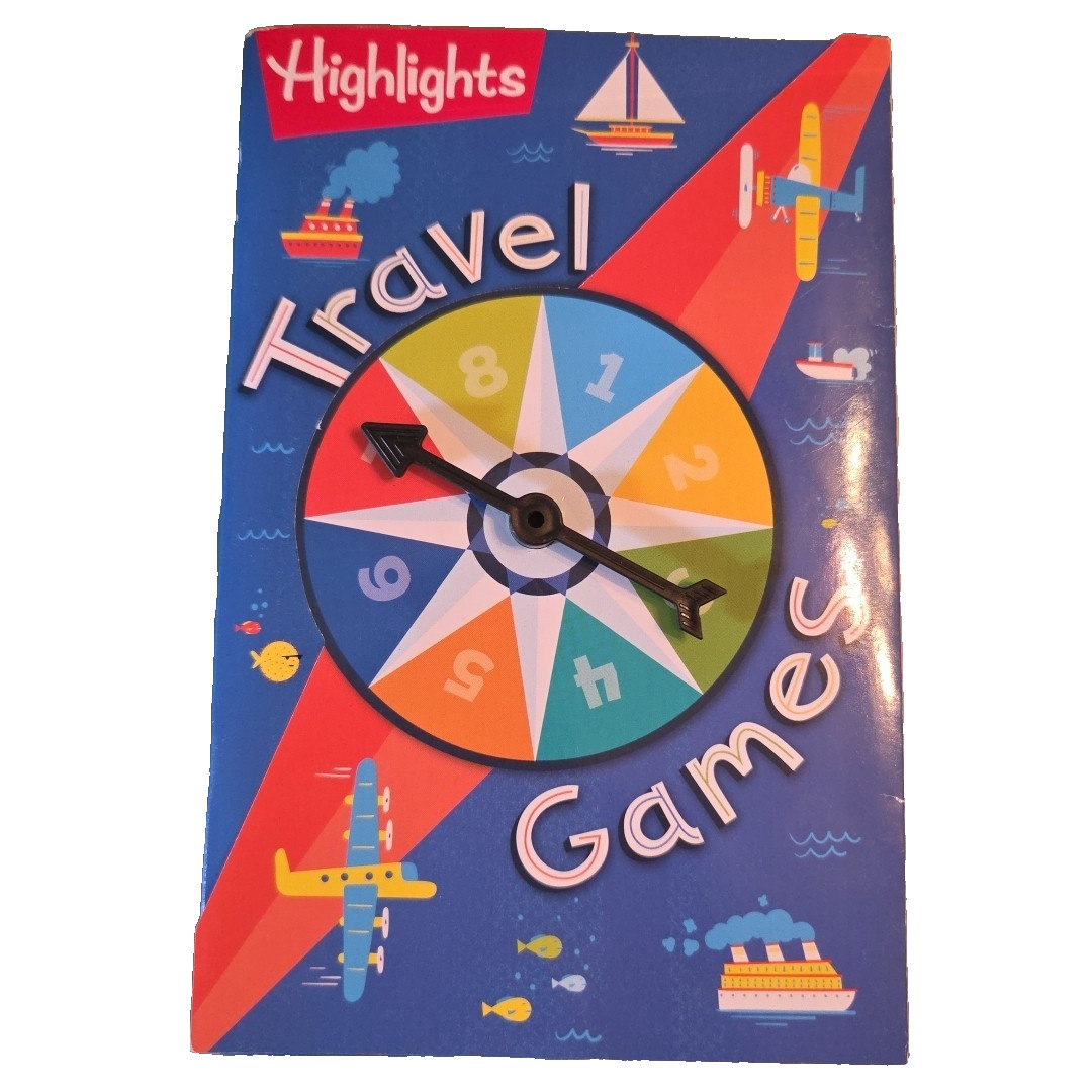 Highlights Travel Games 20+ Family Game Fun To Go Paperback Game Spinner