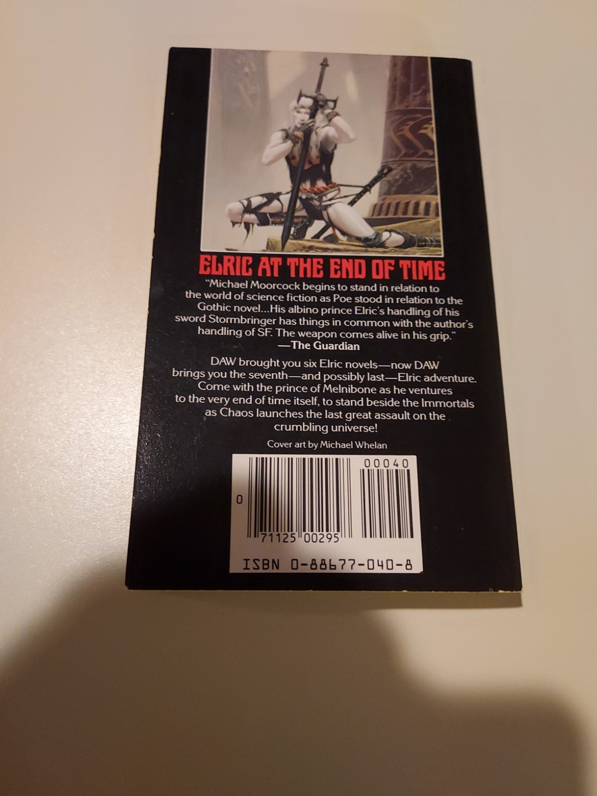 ELRIC AT THE END OF TIME – Michael Moorcock (1985 DAW) 1st Printing Elric Vol 7