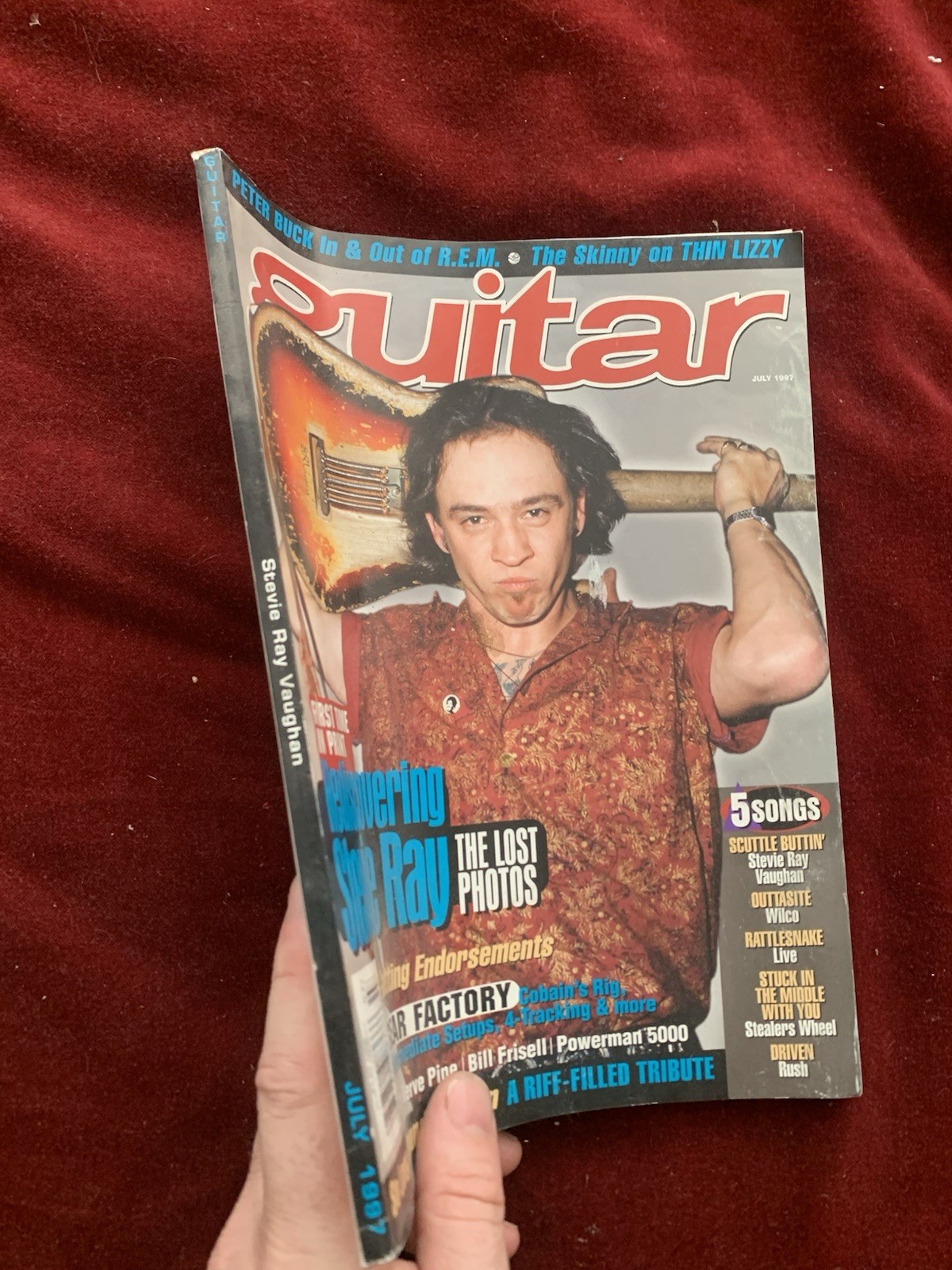Guitar Magazine July 1997 Stevie Ray Vaughan Cobain Soundgarden REM Rush Verve