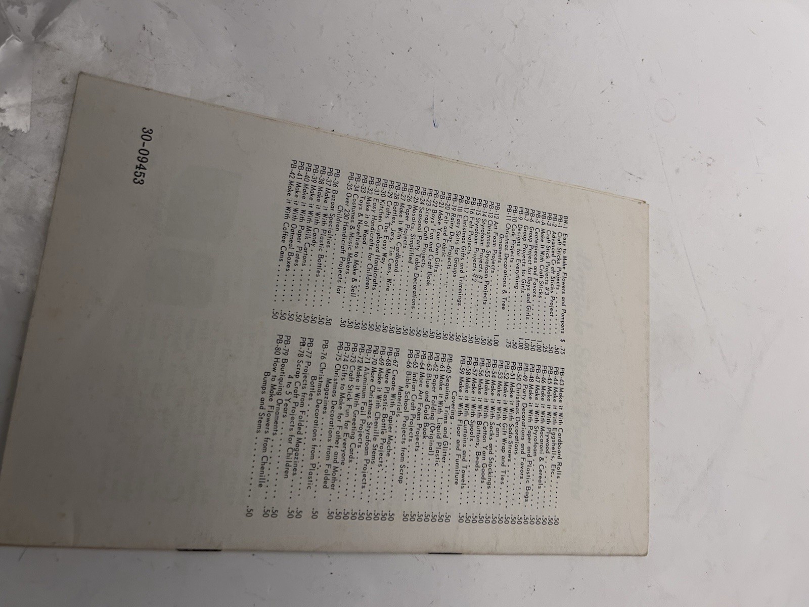 1971 Booklet Easy Handicrafts for Children KAP Craft Book 30 Pages