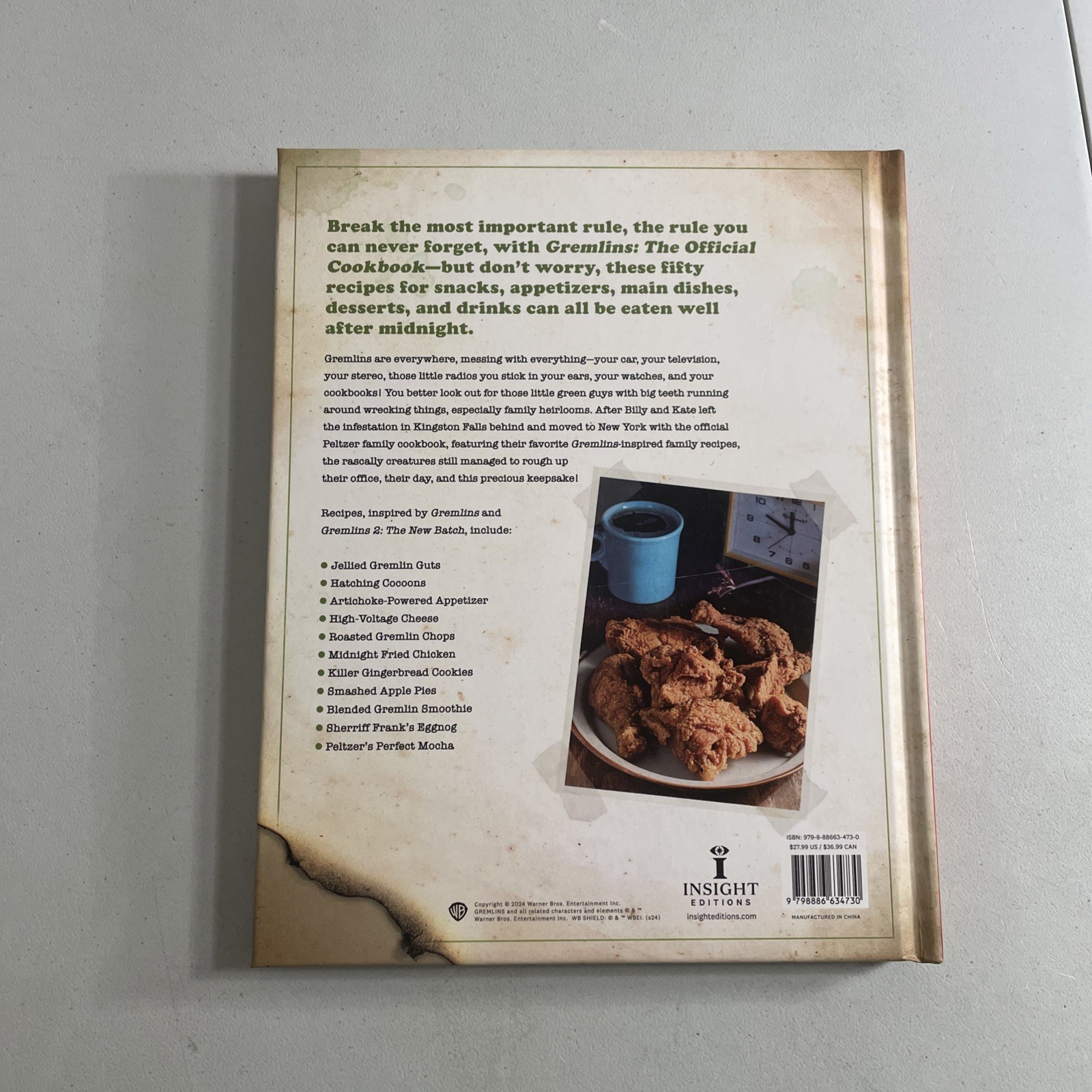Gremlins: The Official Cookbook by Erik Burnham (HC, 2024, Insight Editions)