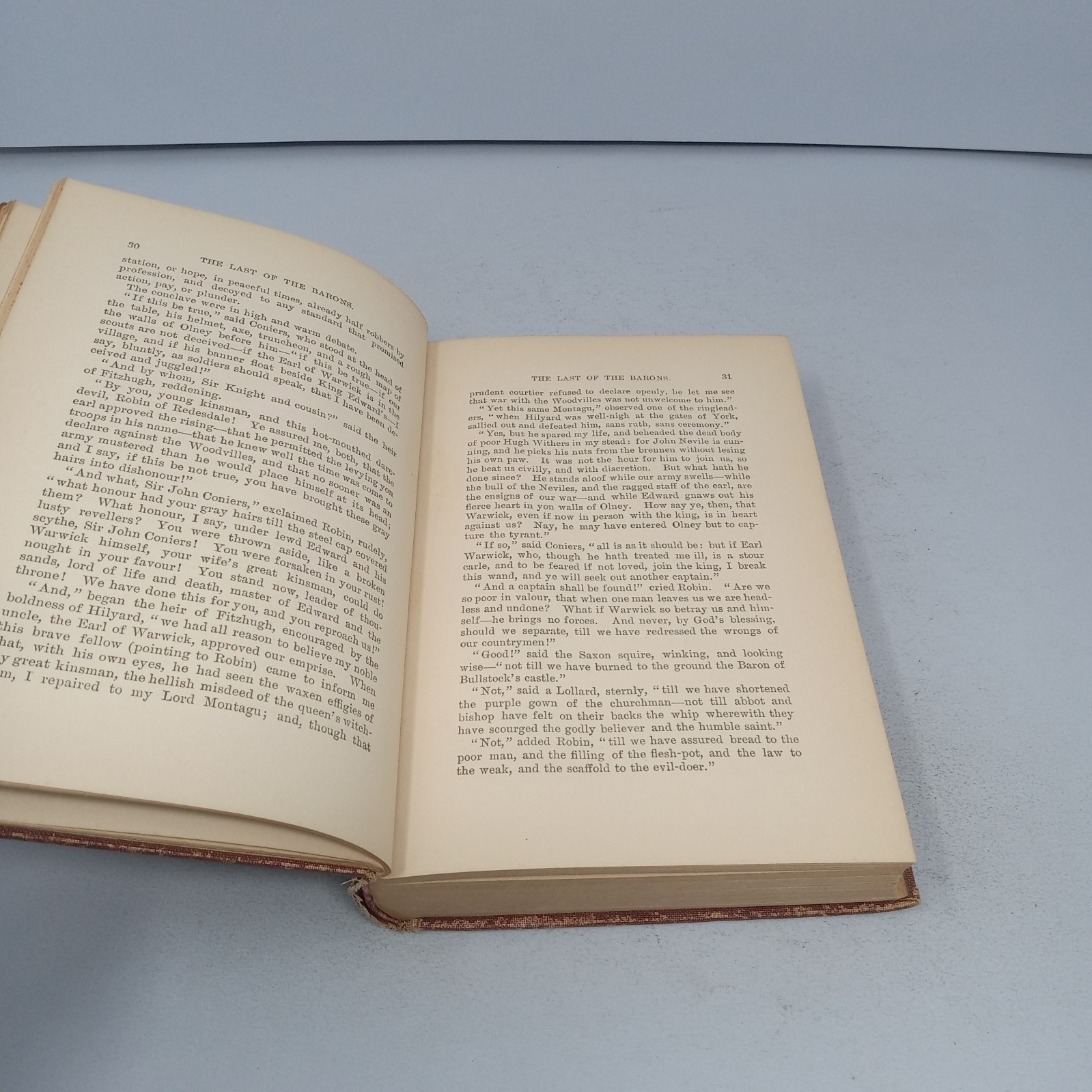 The Last of the Barons: Volume II Rand McNally Hardcover by Edward Bulwer Lytton