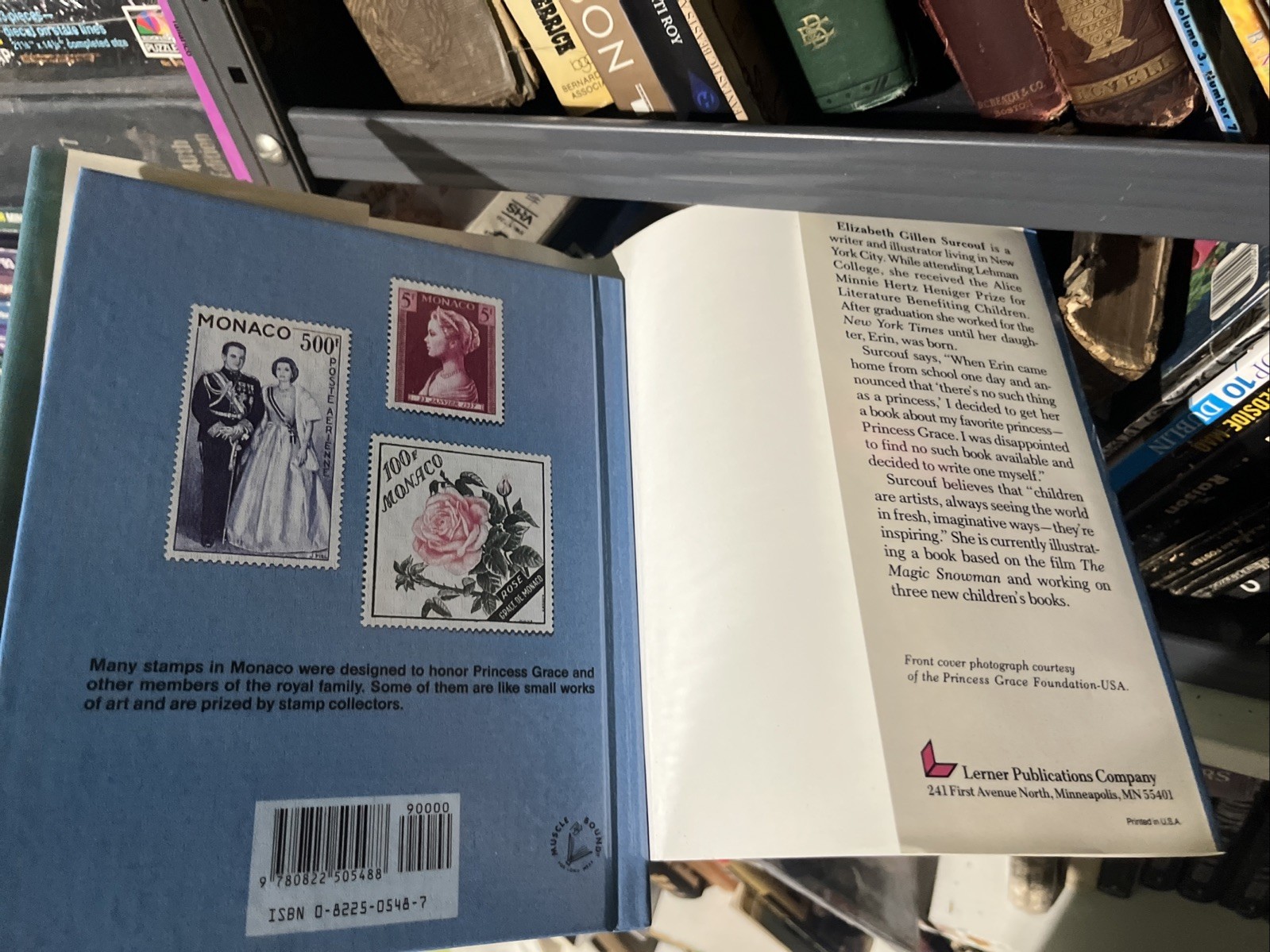 Grace Kelly: American Princess by Surcouf, Elizabeth G. 1st Ed. 1st Print HC DJ