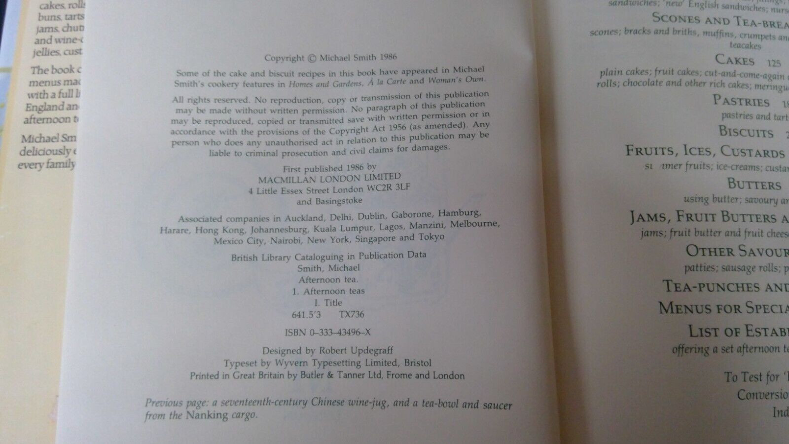 Michael Smith’s Afternoon Tea 1st Print Hardcover 1986