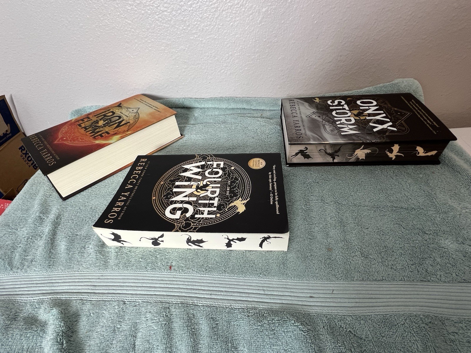 Empyrean Trilogy by Rebecca Yarros (2 Hardcover 1 Paper )2 Sprayed Edges Deluxe