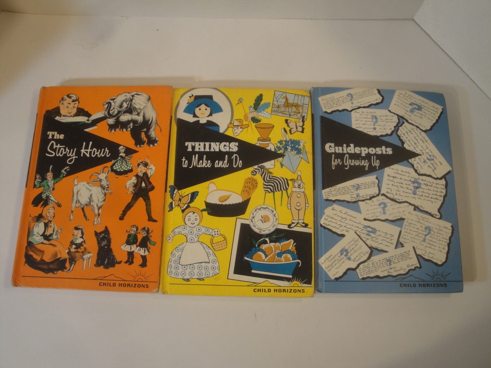 Vintage Child Horizons Books Set The Story Hour & Things To Make And Do,Guidepos