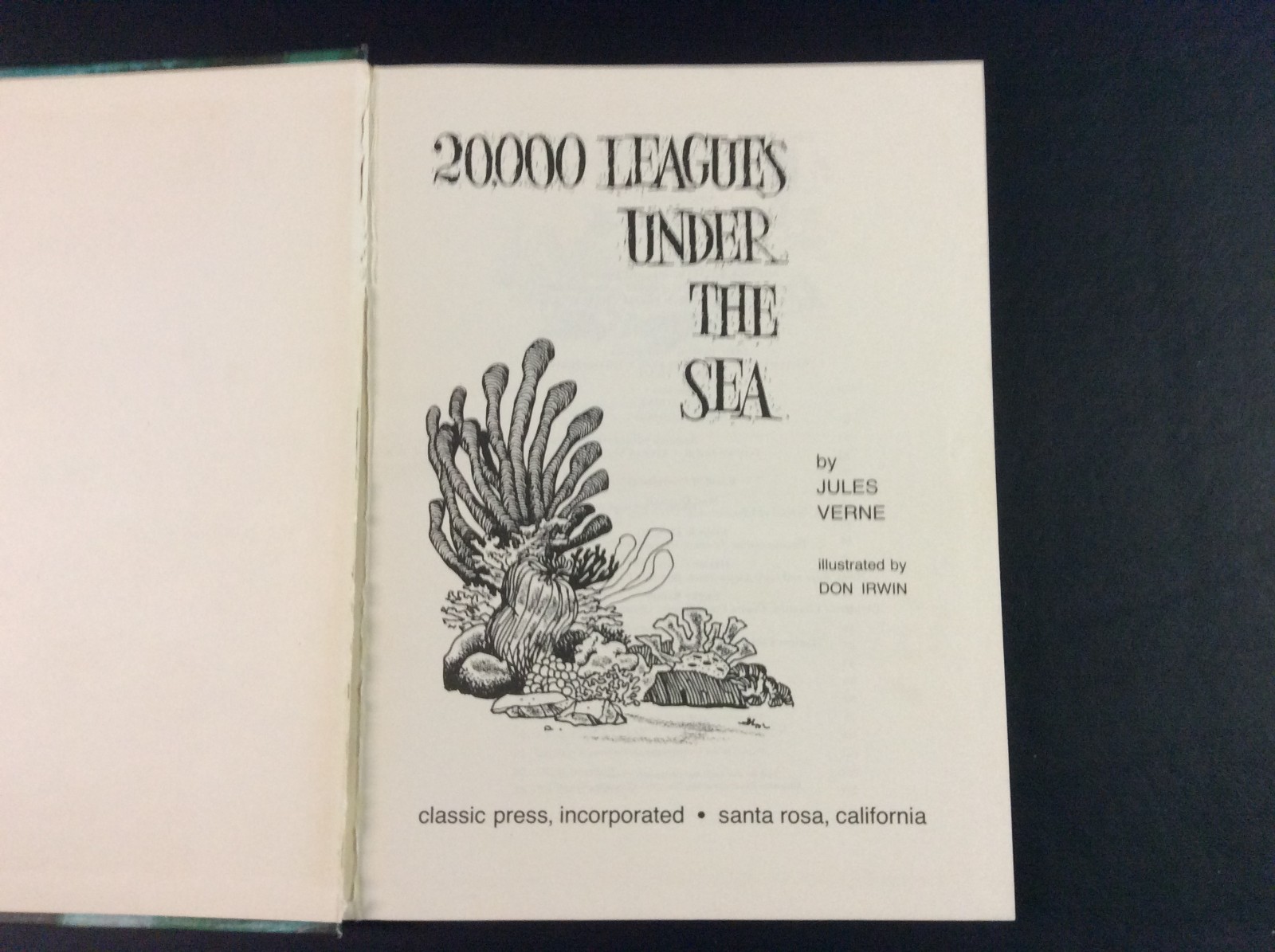 20,00 Leagues Under The Sea by Jules Verne Hardcover 1968 283 pages (Acceptable)