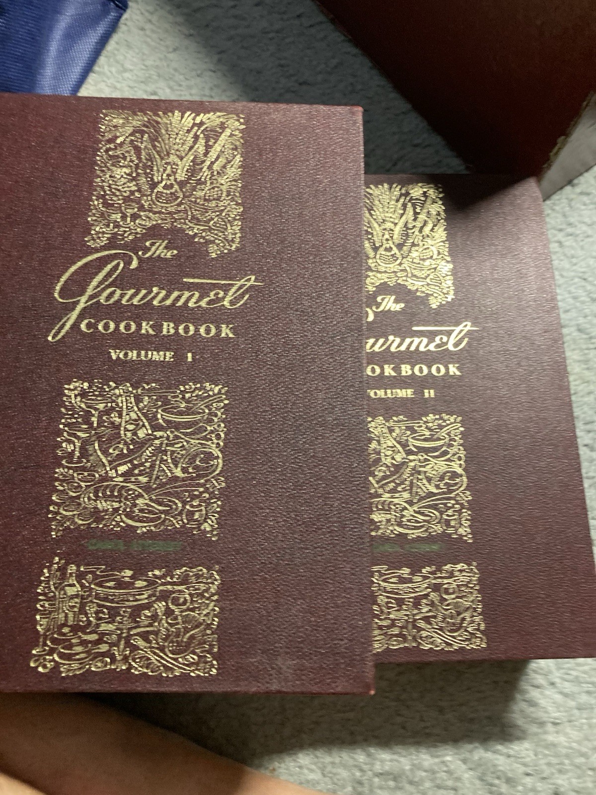 The Gourmet Cookbook Volume 1 & 2 Revised 1st printing 1965 Color Illustrations