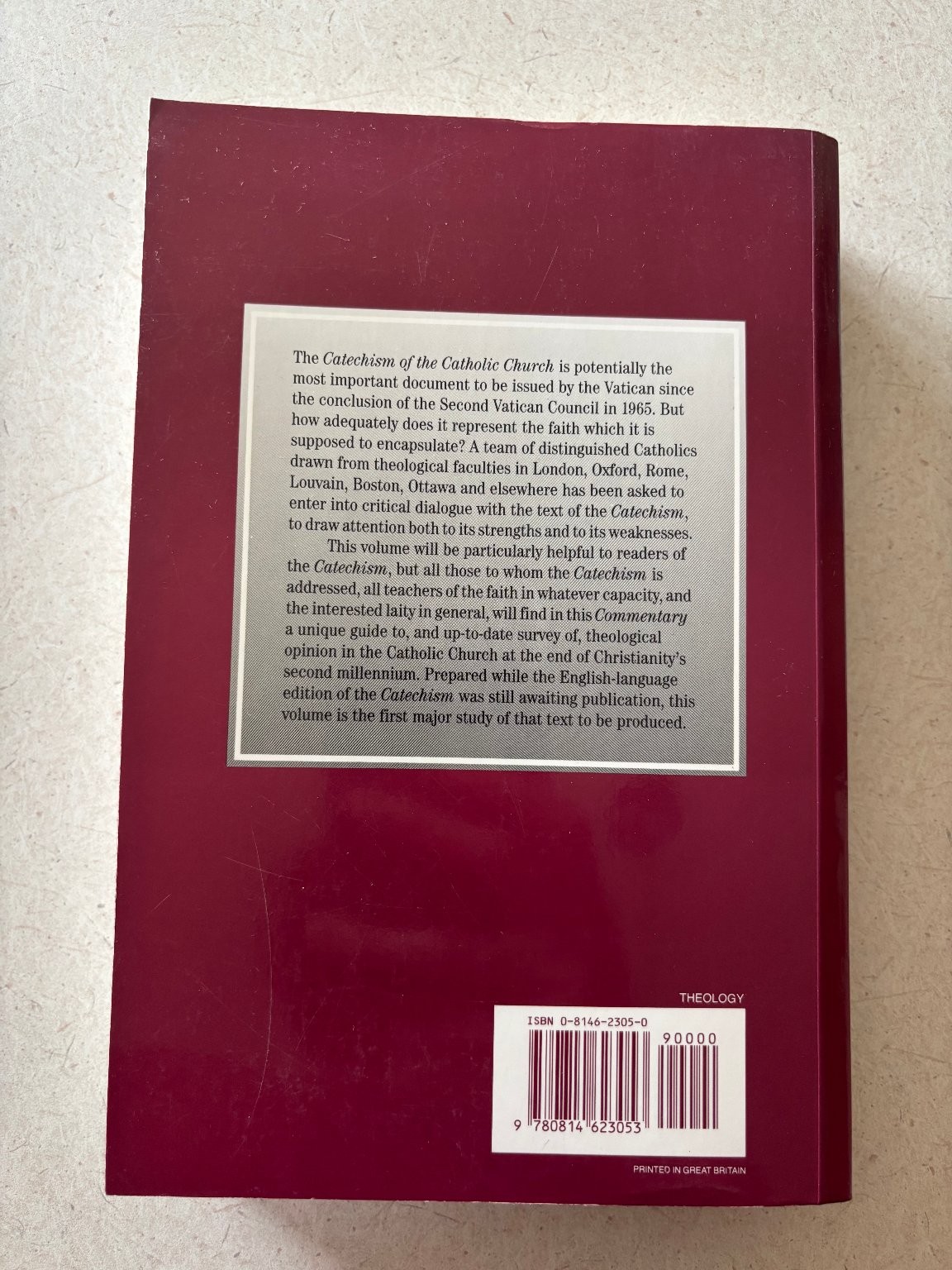 Commentary on the Catechism of the Catholic Church Walsh 1994 Liturgical Press