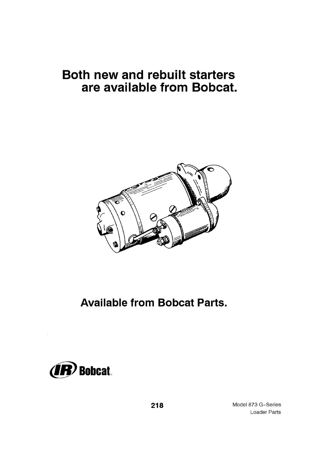 BOBCAT 873 G Series Parts Manual SN 514140001 514240001 517911001 Up – BOUND