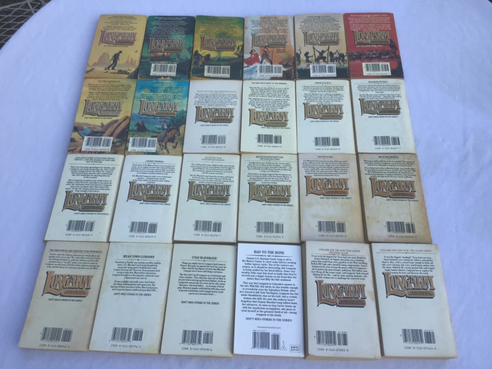 Longarm Series Paperbacks by Tabor Evans 1979-2003 Lot of 24 Vintage