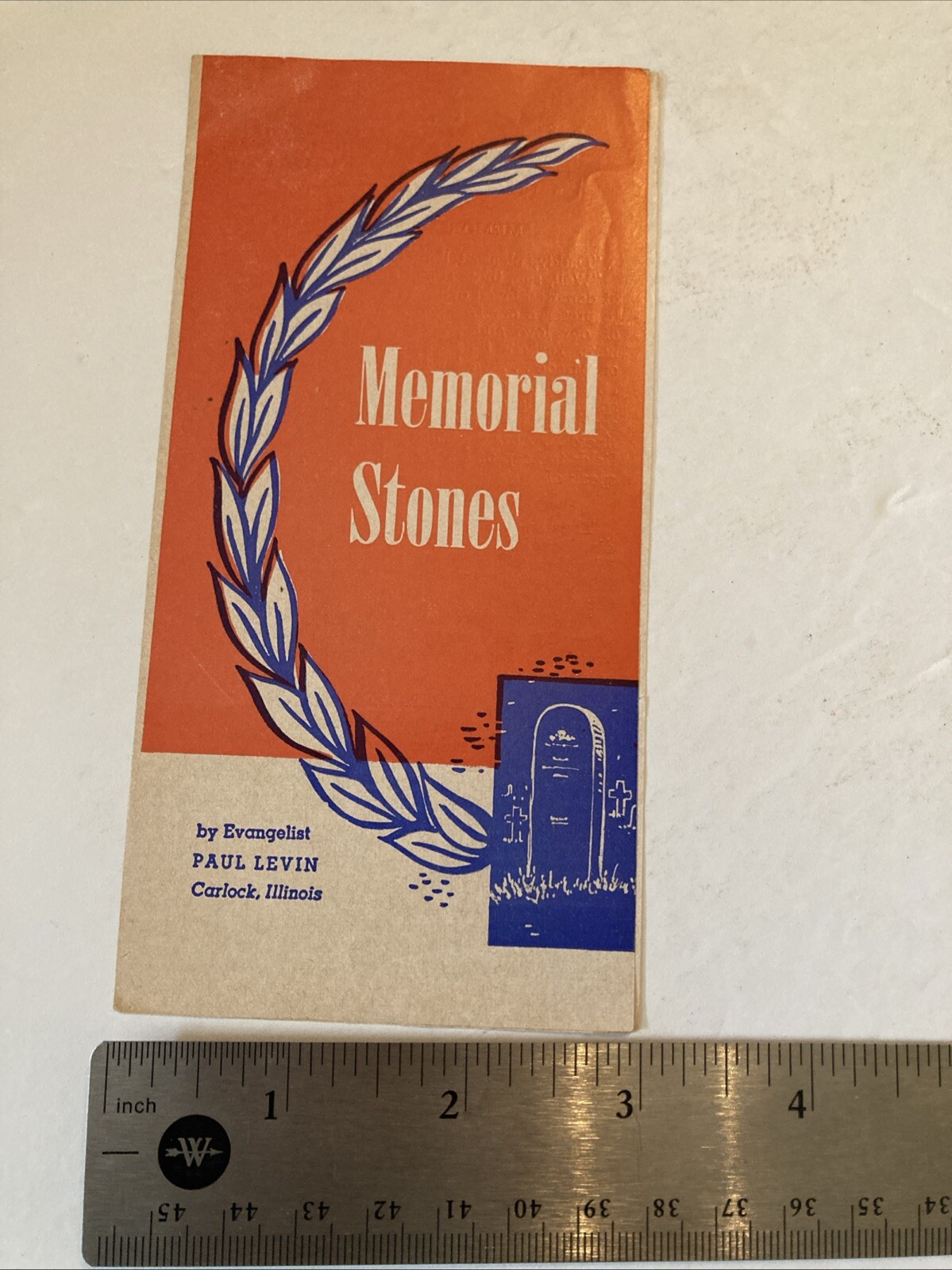 Memorial Stones Paul Levin Pamphlet Booklet Christian Spiritual