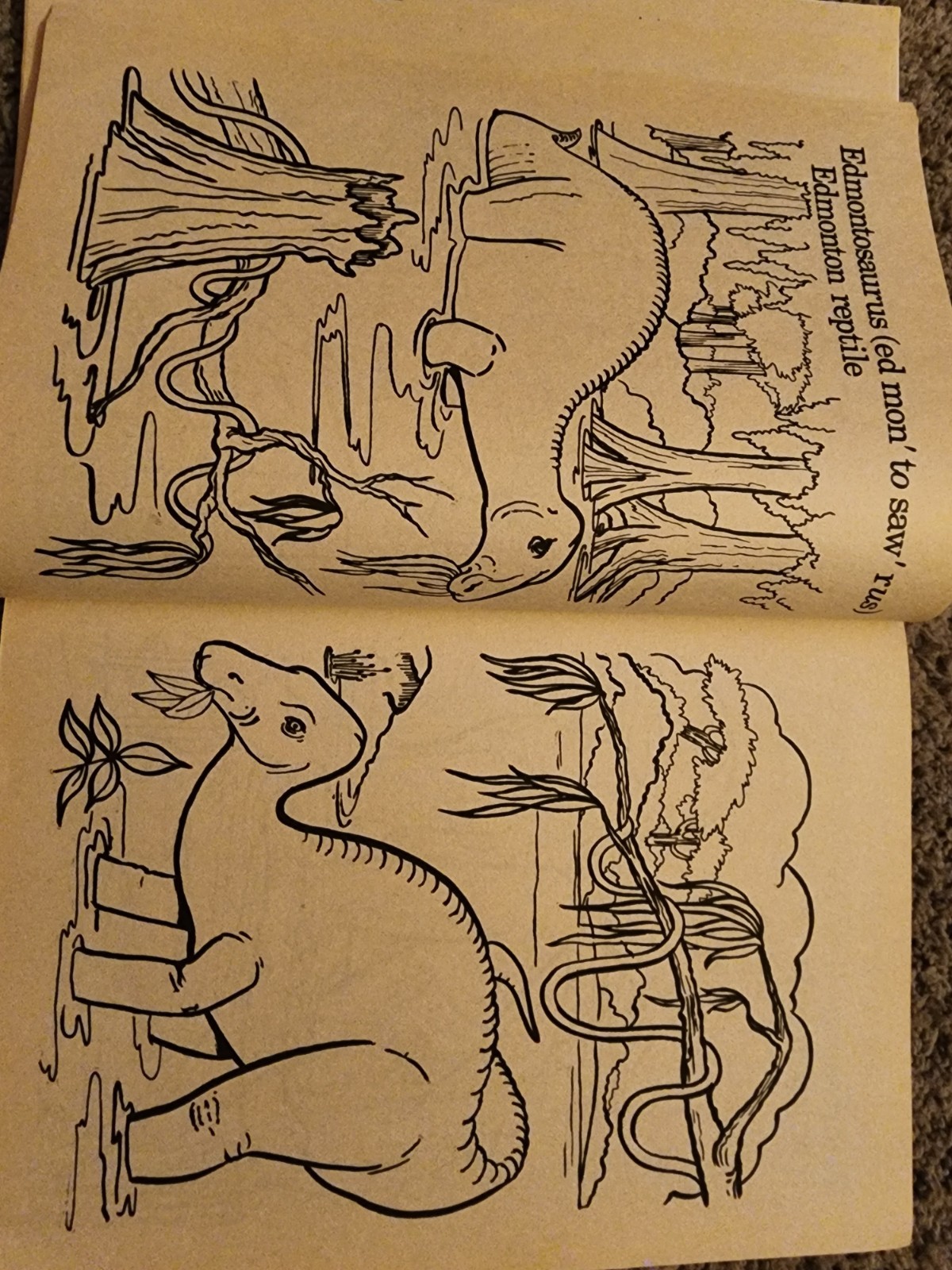 Vintage 1987 Golden Dinosaurs Giant Coloring Book 92 Pages Left Uncolored VTG