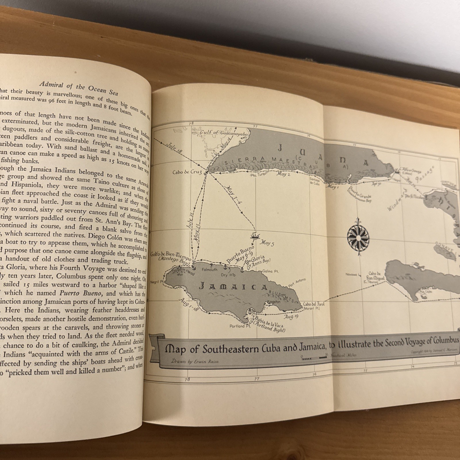 old Admiral of the Ocean Sea 1942 HC 1st Ed Samuel Eliot Morison Columbus book