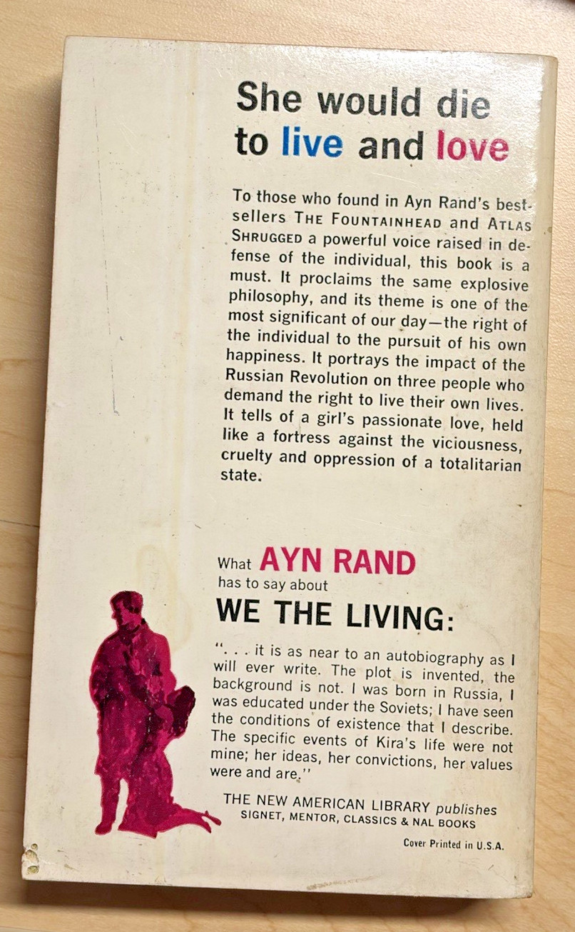 Ayn Rand Vintage Signet Paperback Book Lot of 4 Atlas Shrugged Anthem Fiction