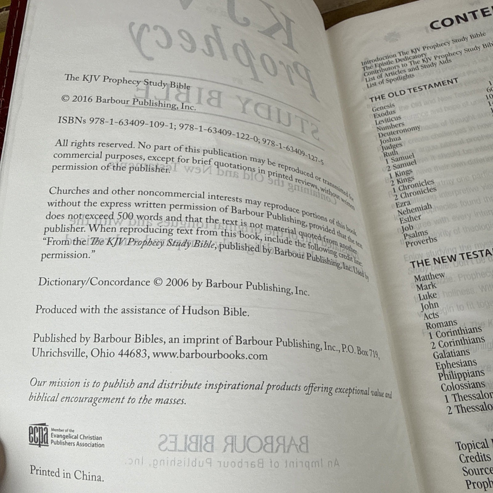 KJV Prophecy Study Bible King James Version Flexible Binding