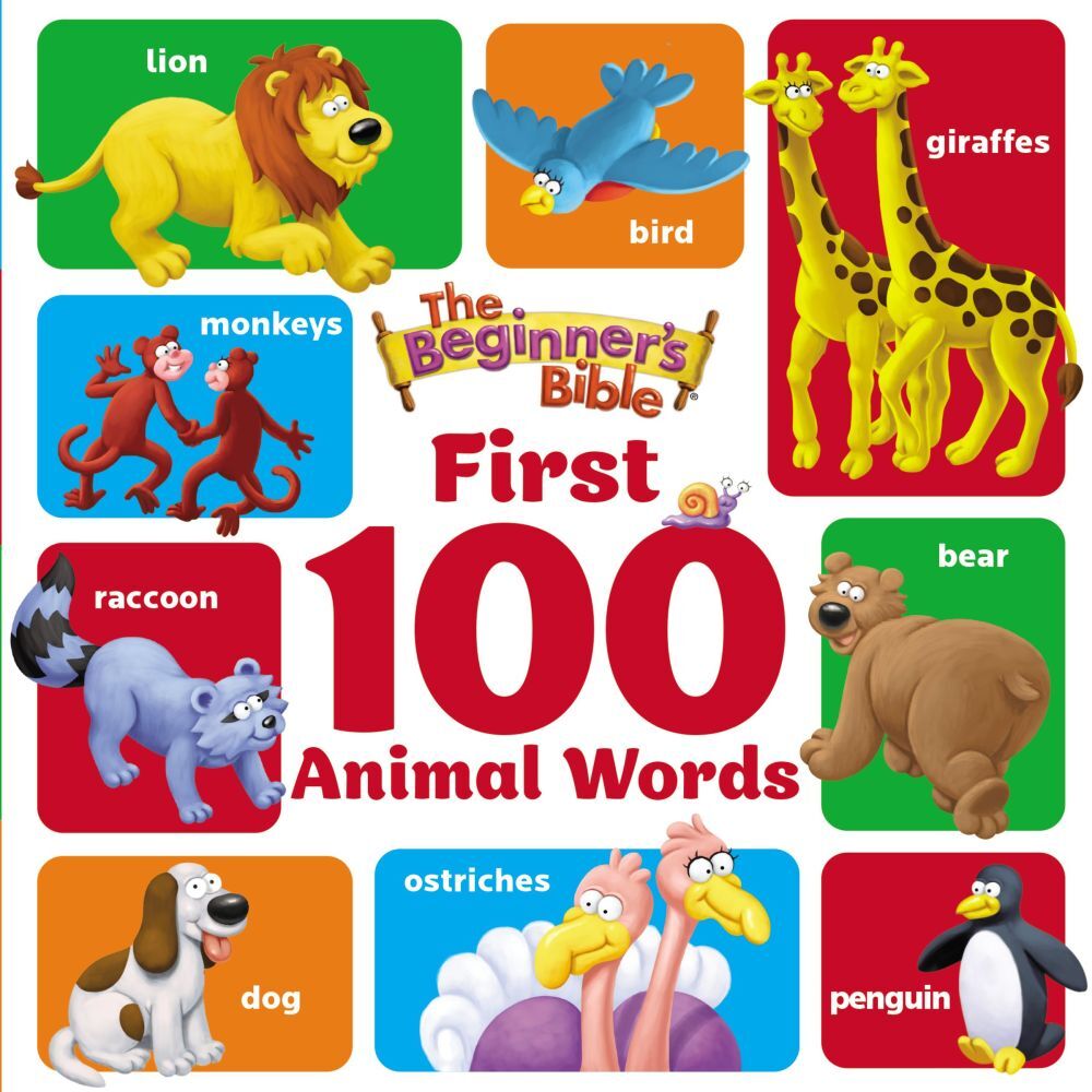 The Beginner’s Bible First 100 Animal Words .. NEW