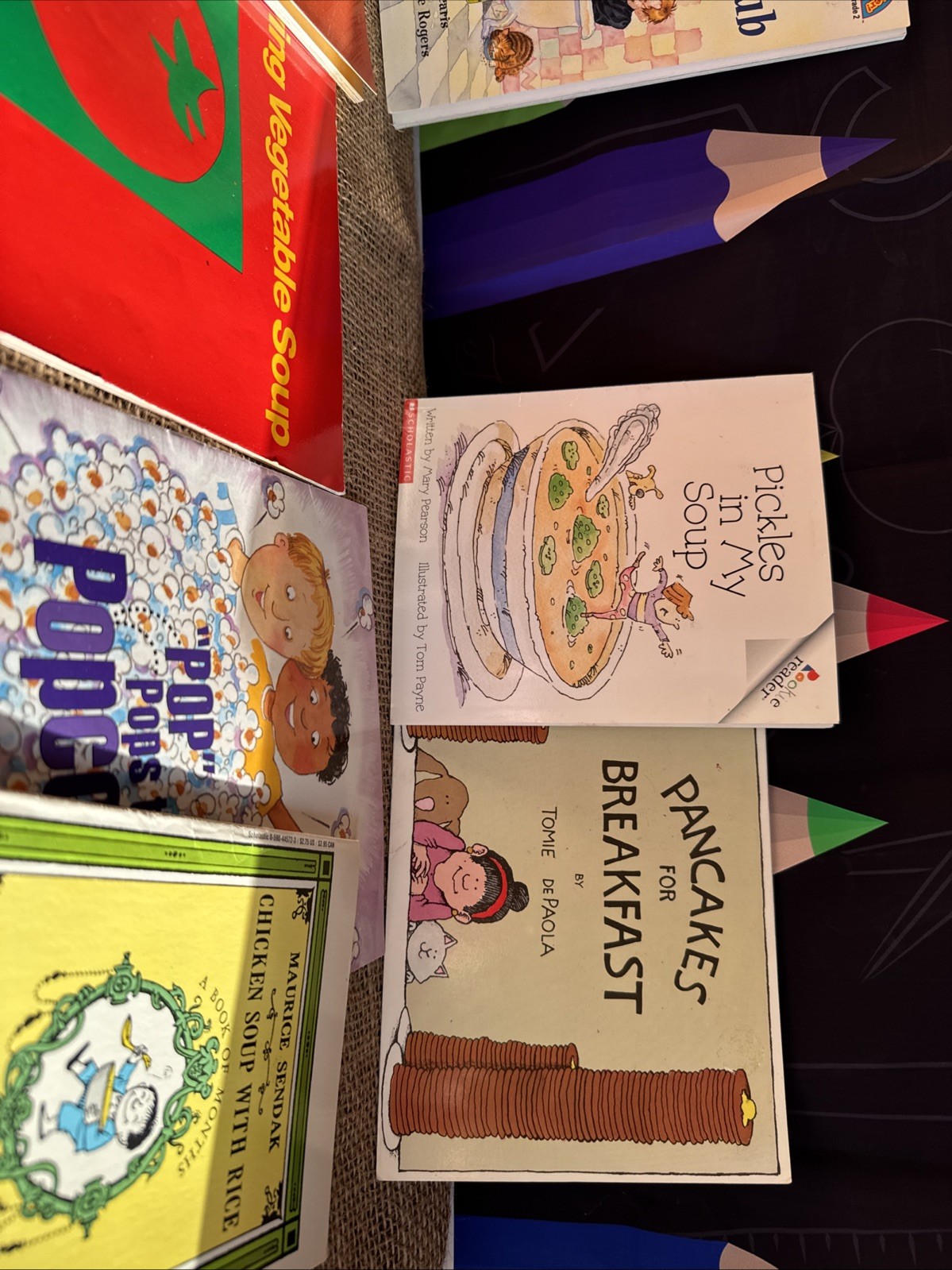 Lot of 12 Mixed Children Books Food Themed Kindergarten- Second Grade Library