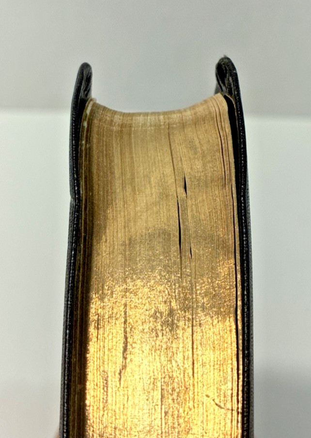Vintage Compact Cambridge HTF Hand Grained Morocco Leather Concordance KJV Bible