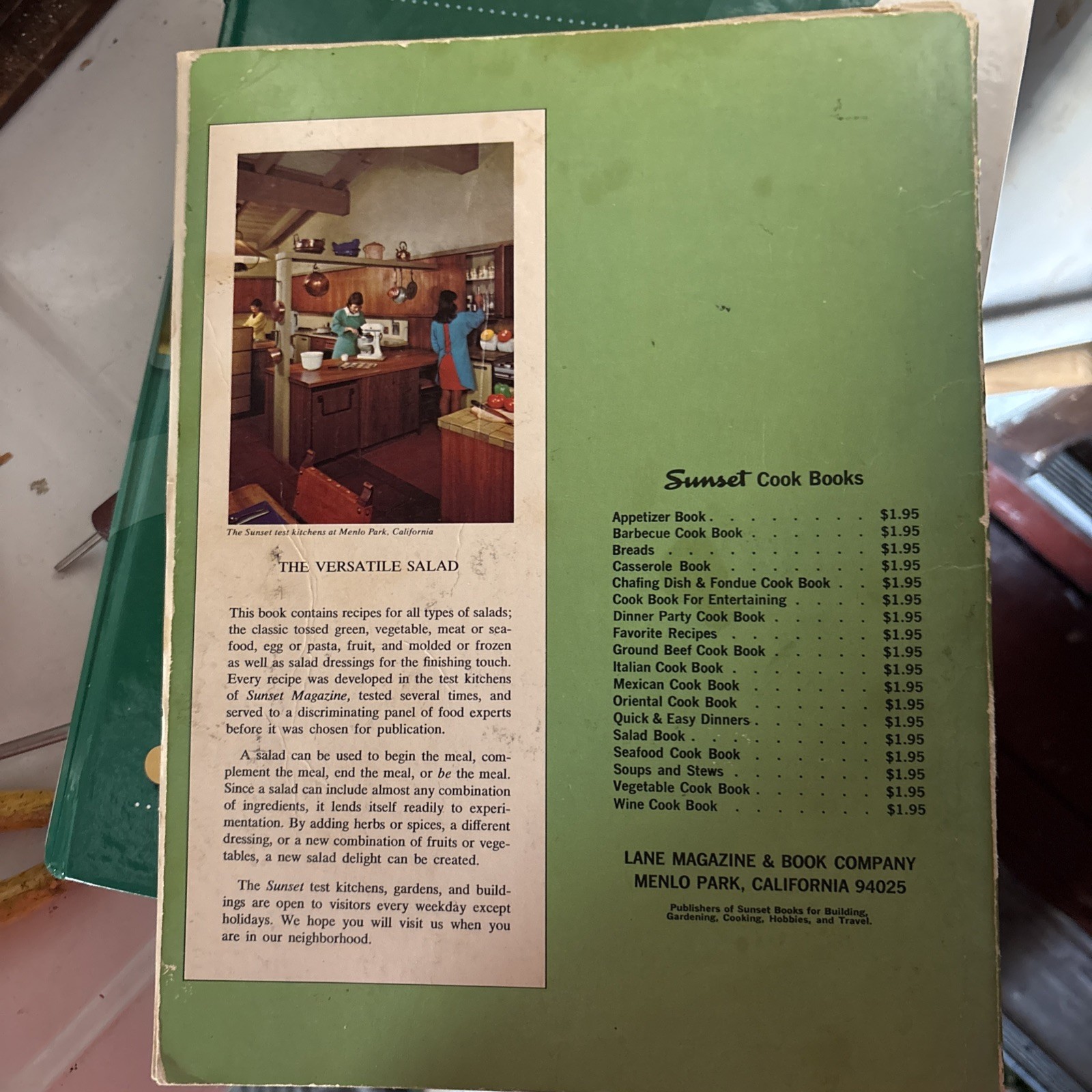 The Salad Book 1973 Edition By Sunset Magazine. Softcover
