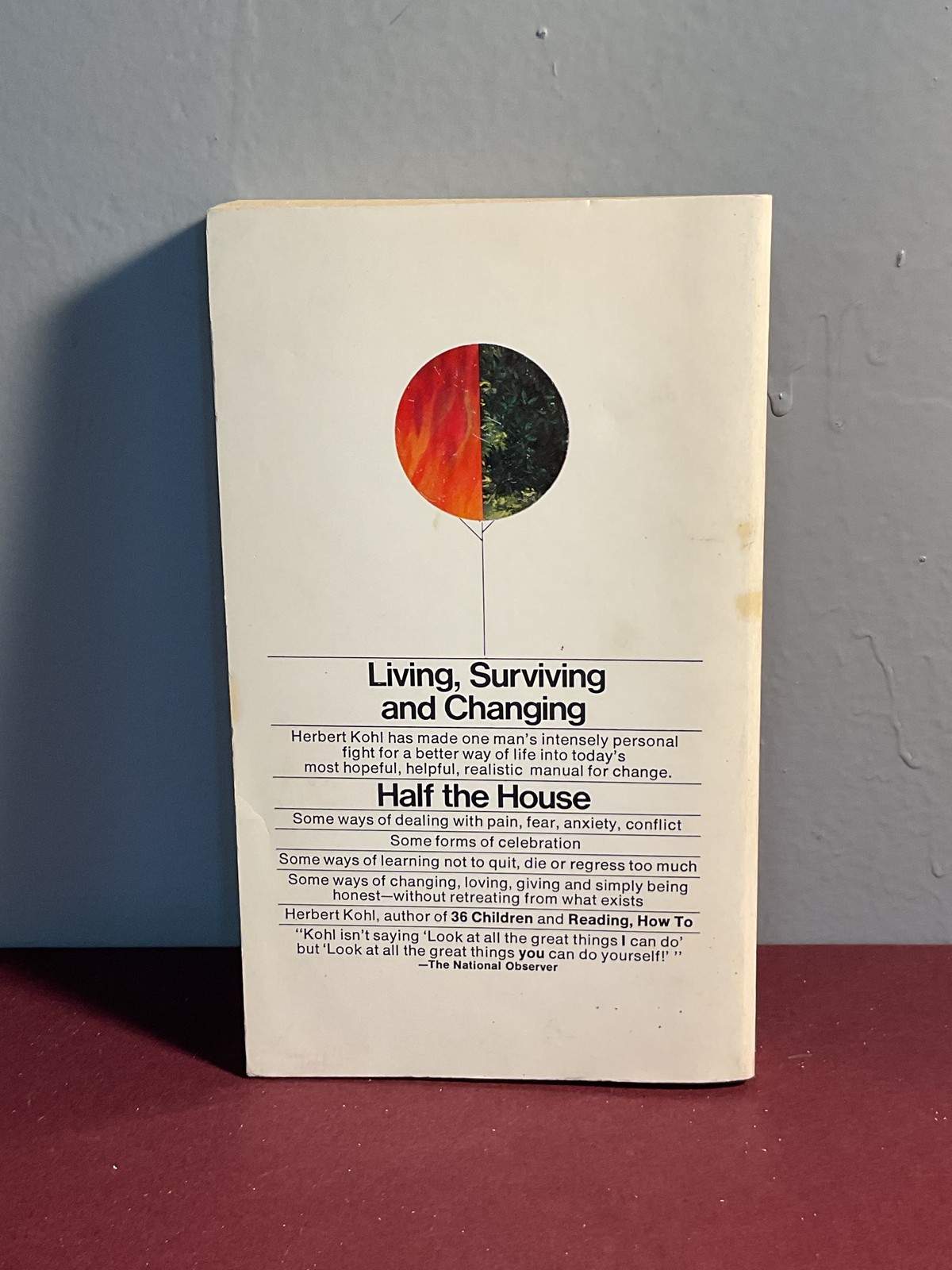 Half the House by Herbert Kohl Bantam Book 1976 Mass Market Paperback Living