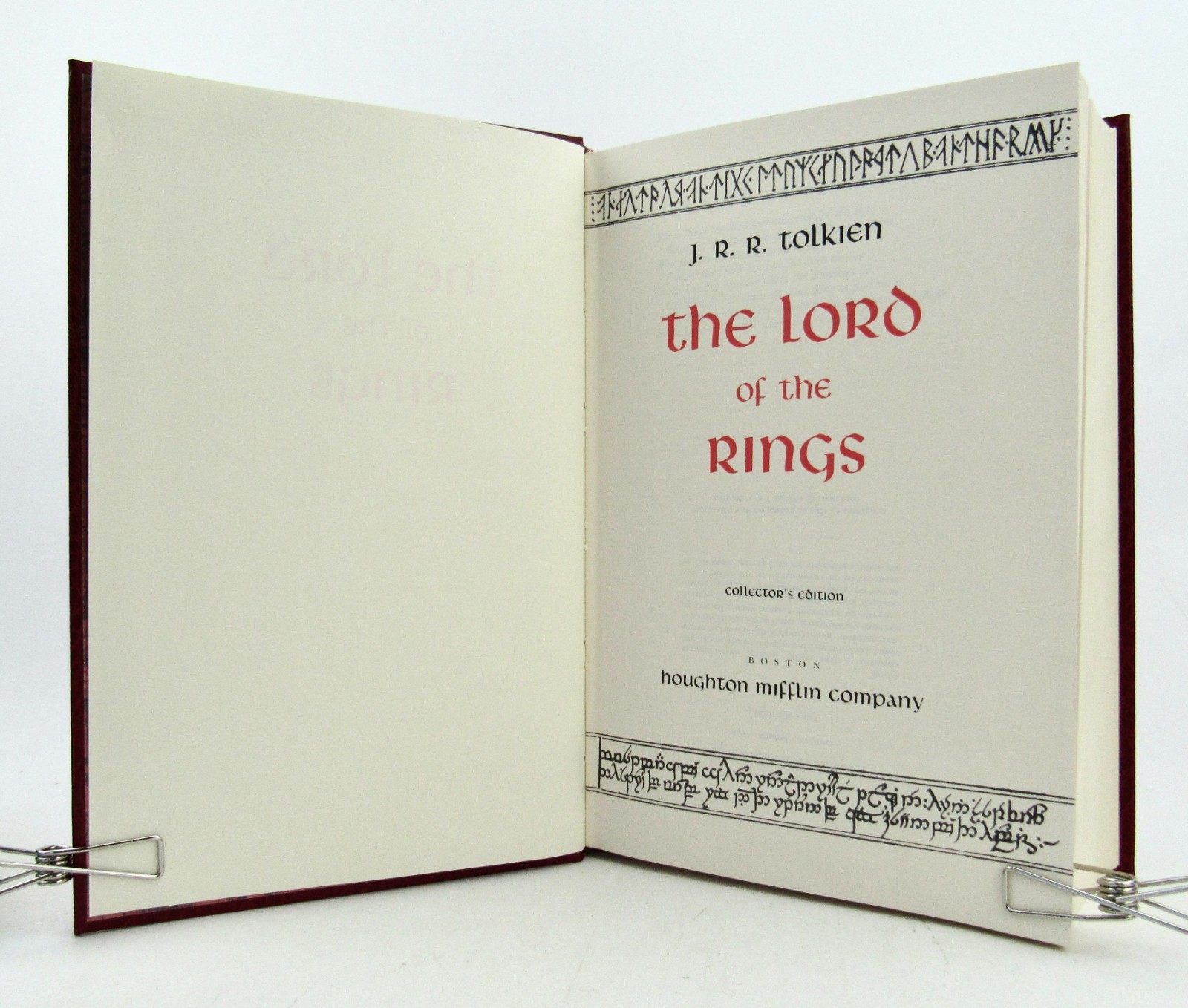 LORD OF THE RINGS Collector’s Edition J.R.R. Tolkien 10th Printing w/map HB EXC