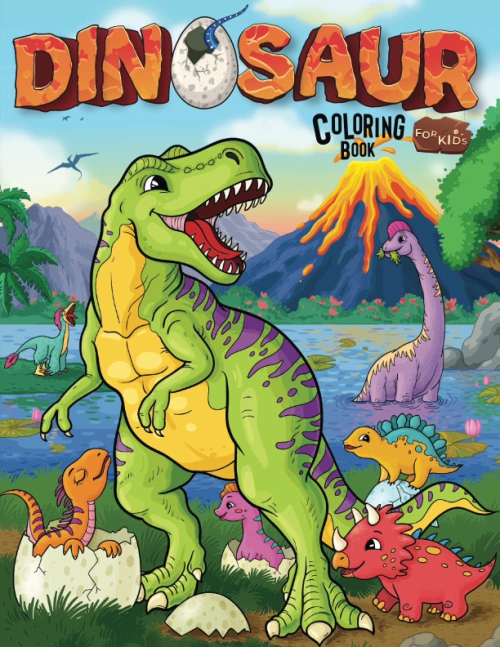 Dinosaur Coloring Book for Kids: Realistic, Fun, Adorable Illustrations for…