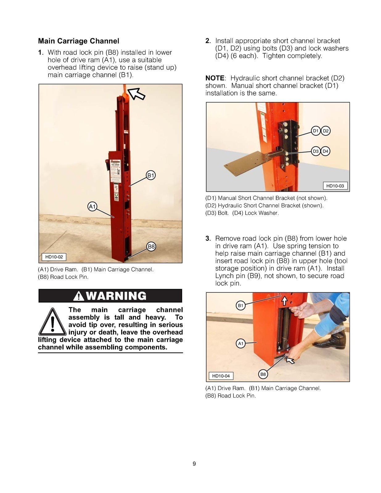 SHAVER HD-10 HD-10-H HYDRAULIC POST DRIVER Operators Manual SPIRAL BOUND- COVERE
