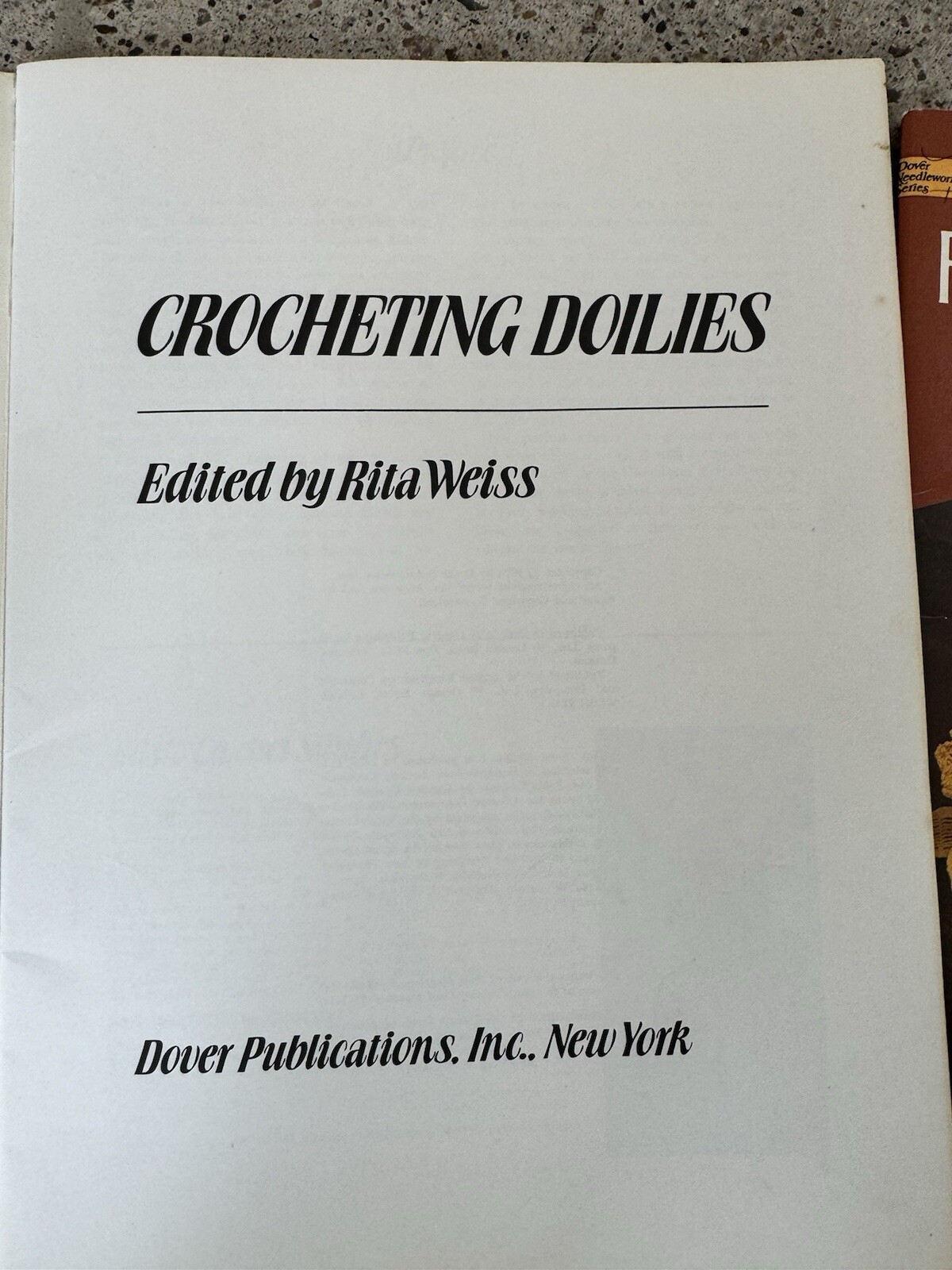 Rita Weiss Floral Doilies for Crocheting and Crocheting doilies book set craft