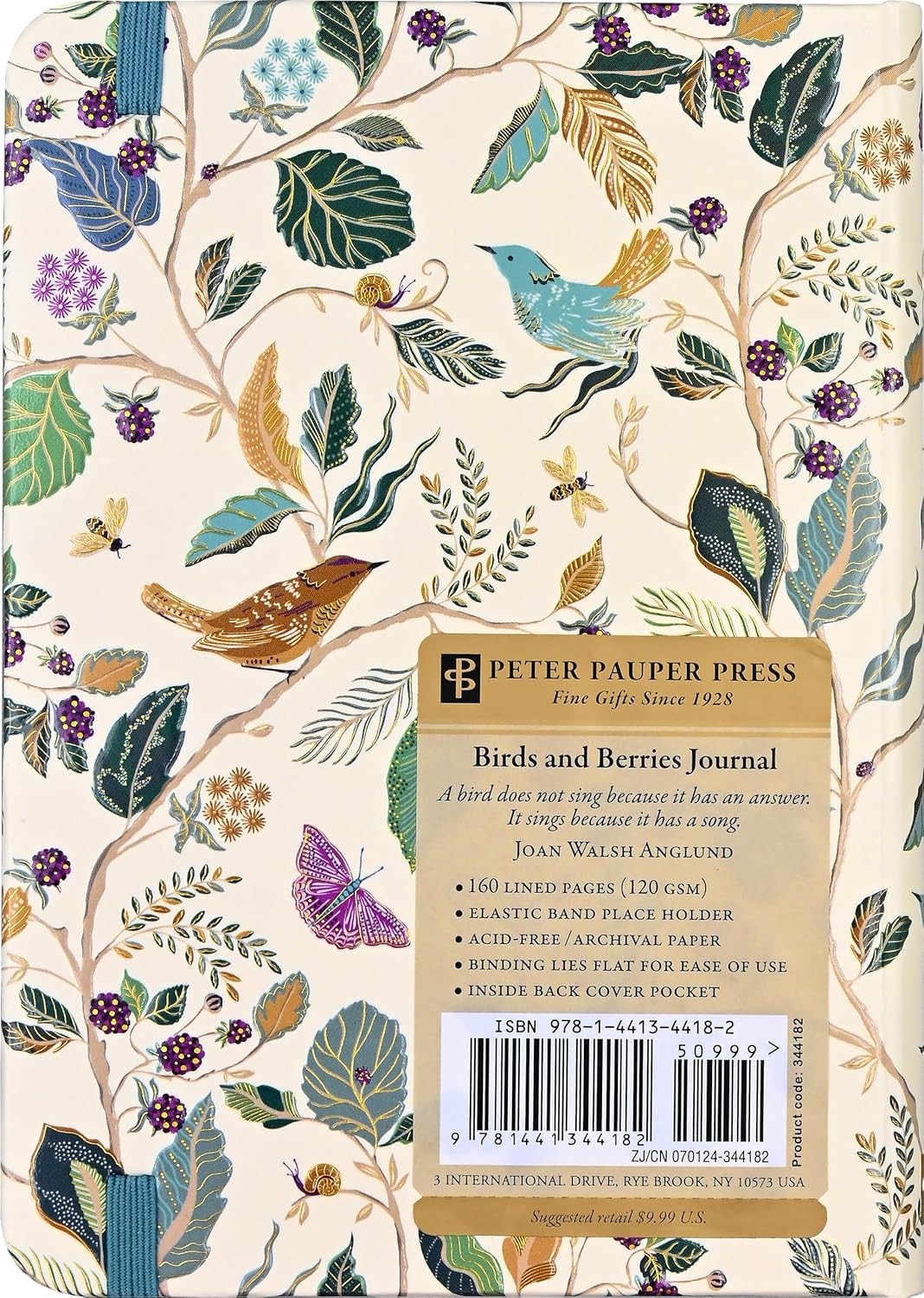 Peter Pauper Press Birds & Berries Journal (Hardback)