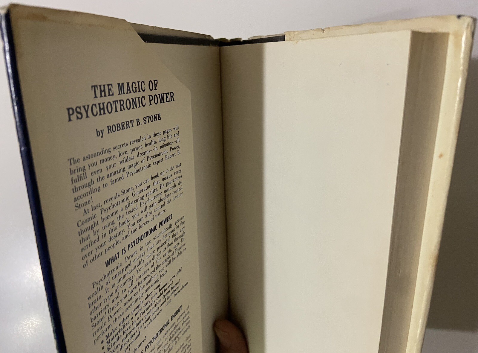 The Magic of Psychotronic Power by Robert B. Stone (1978 Hardcover)