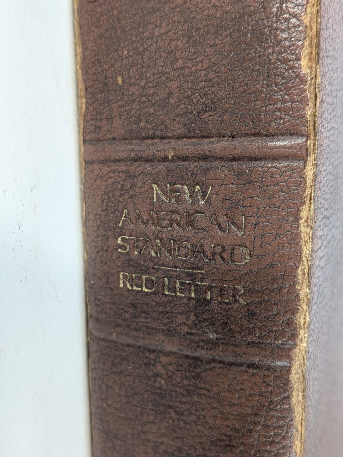 BISON GRAIN!✝️Vntg Ryrie Study Bible NASB 1978 Red Letter Moody Press Tab Index