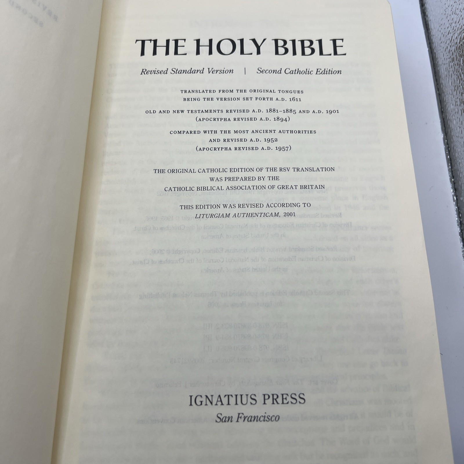 The Ignatius Holy Bible: Revised Standard Version – Second Catholic Edition HC