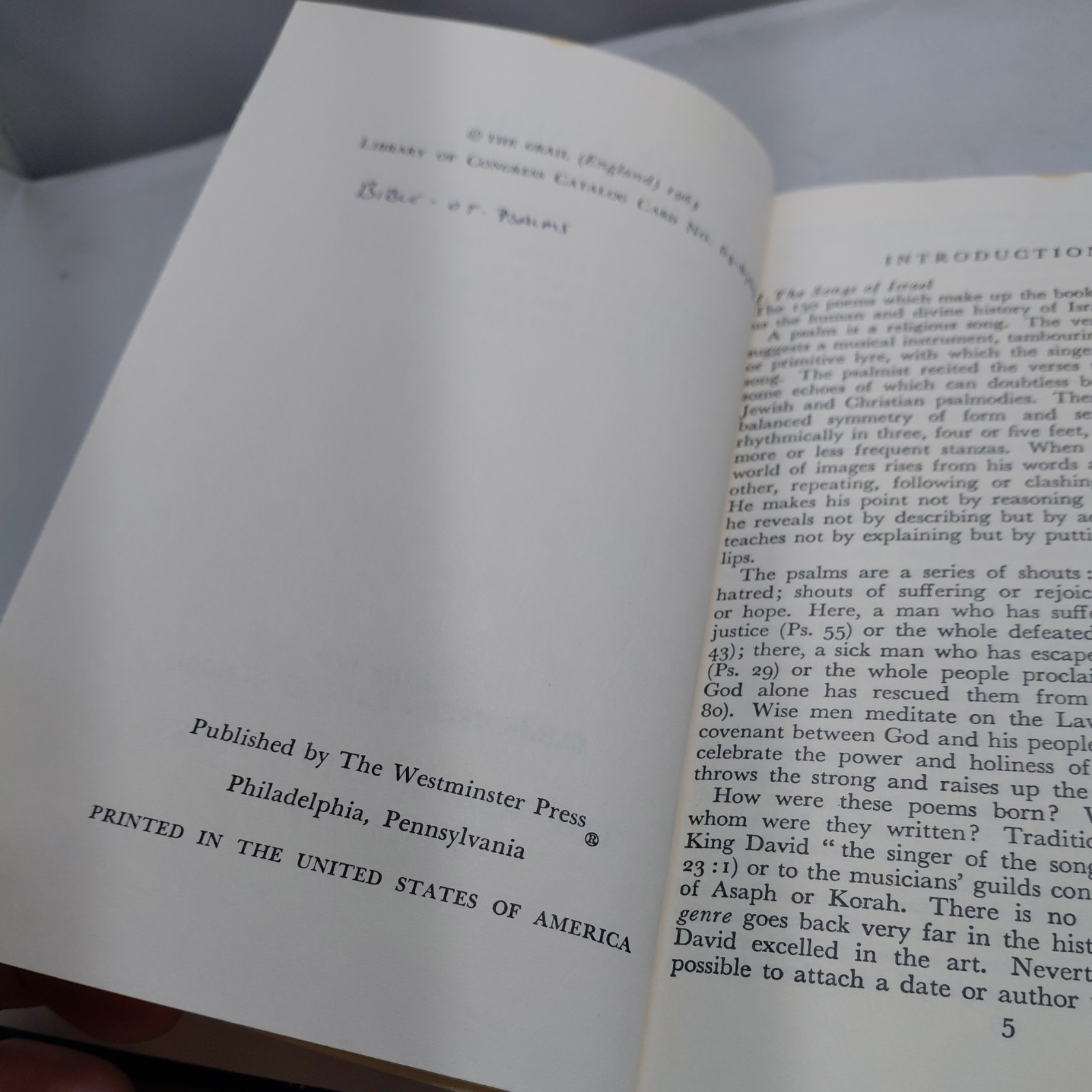 The Psalms: A New Translation by Westminster Press Editors (1963)
