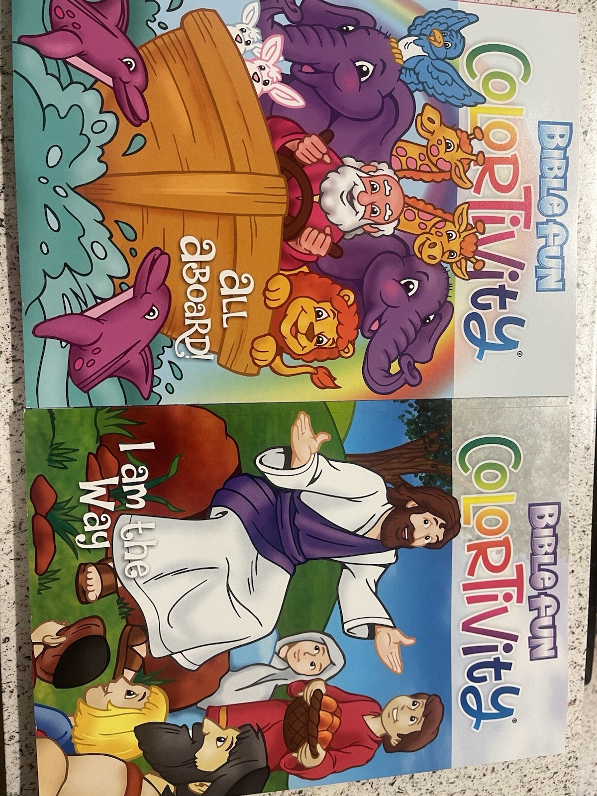 Bible Fun Colortivity Activity & Coloring Book Set of 4 Over 250 pages Assorted