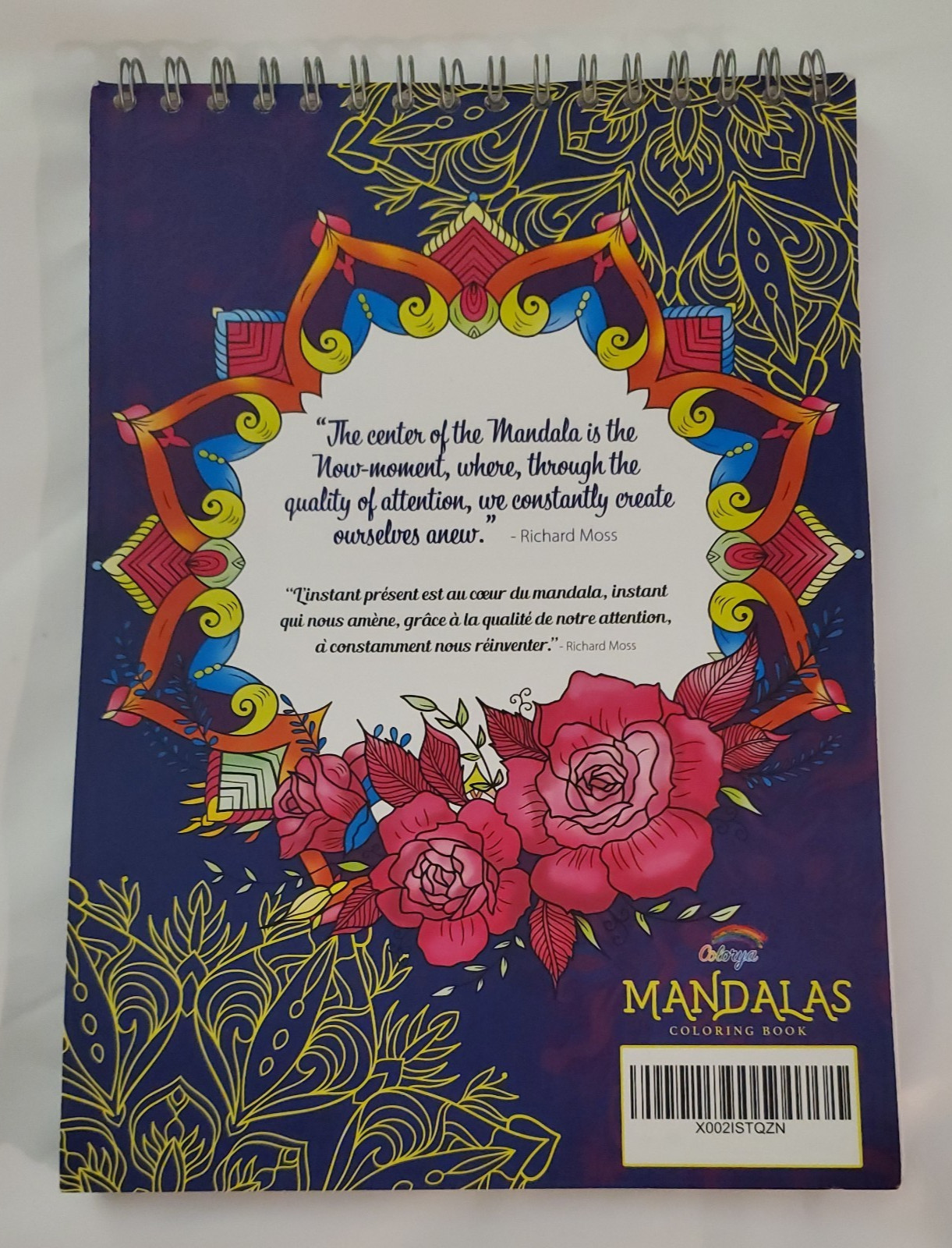 Colorya Mandalas Spiral Adult Coloring Book – 30 Pages