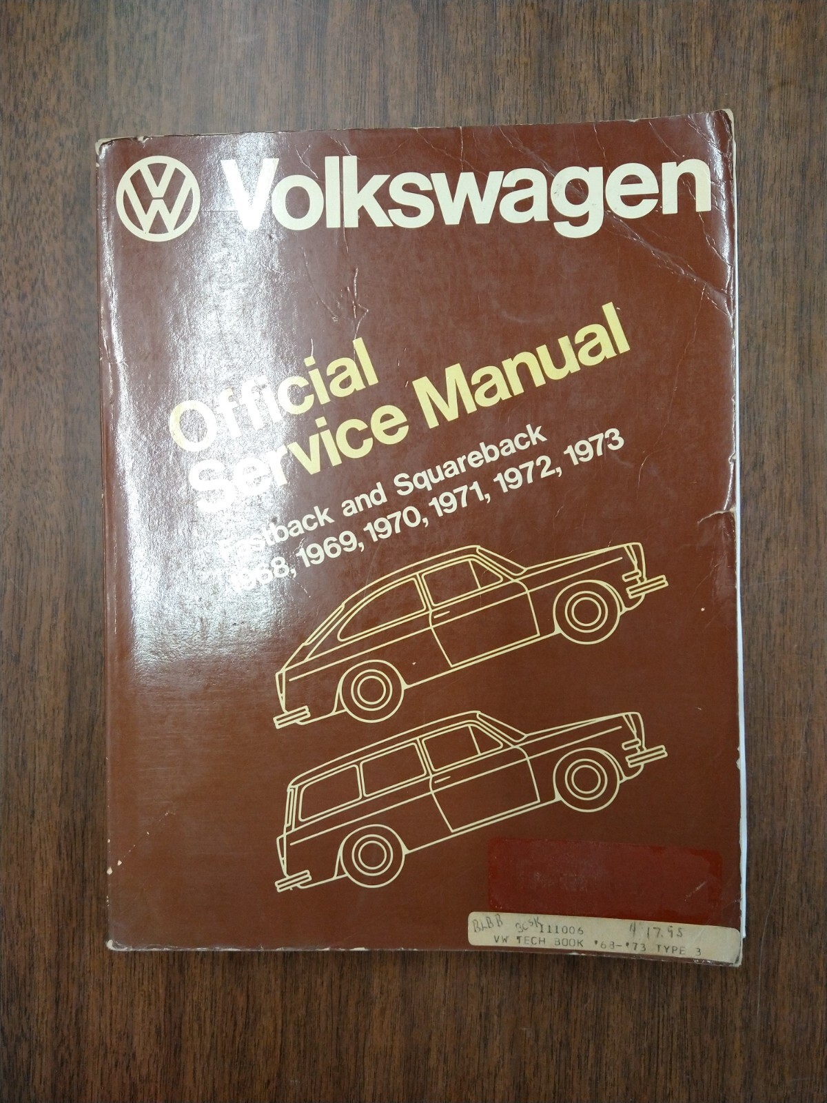 Volkswagen Official Service Manual Fastback Squareback 68 – 73 G+ 230411