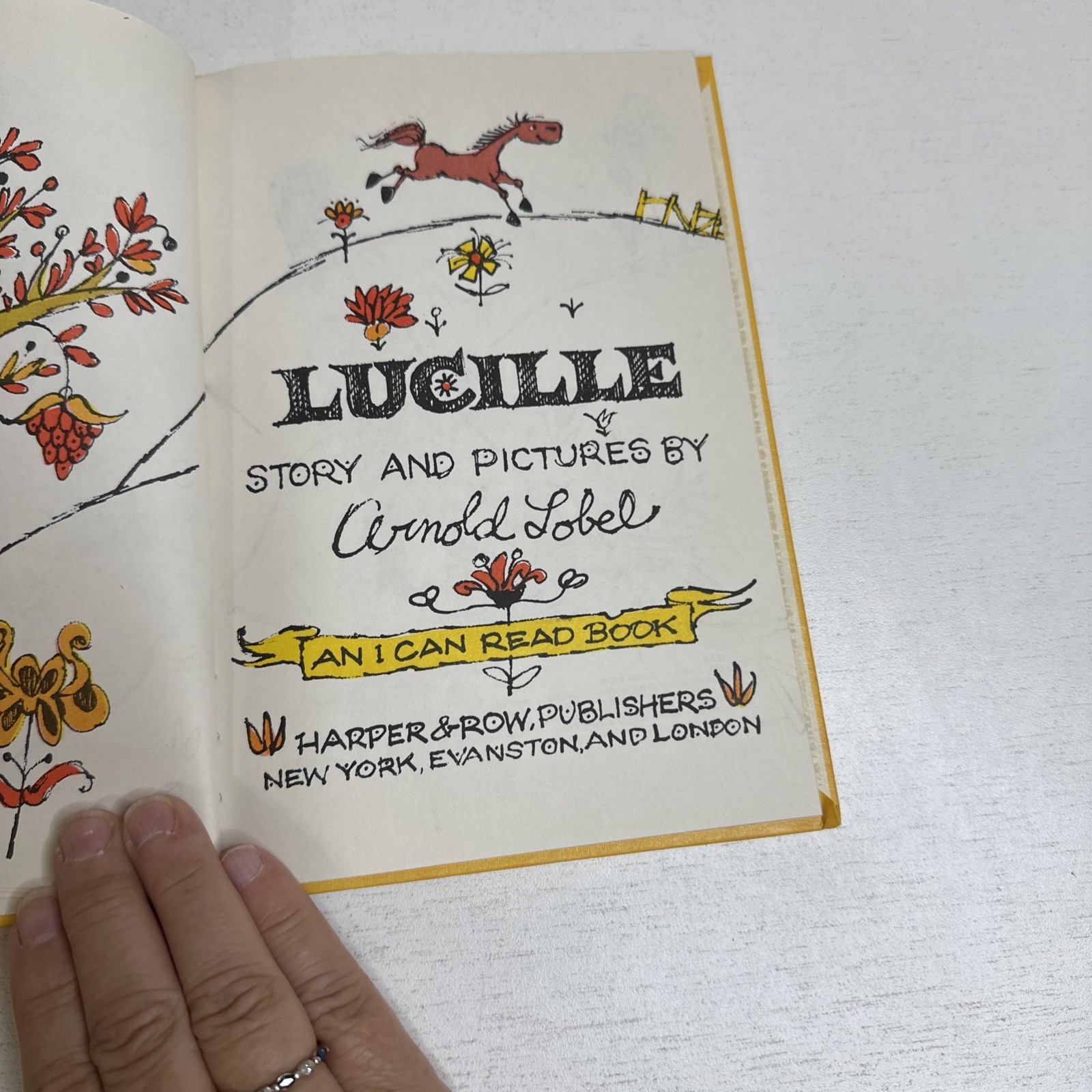 Lucille Arnold Lobel An I Can Read Hardcover 1964 1st Edition An I Can Read Book