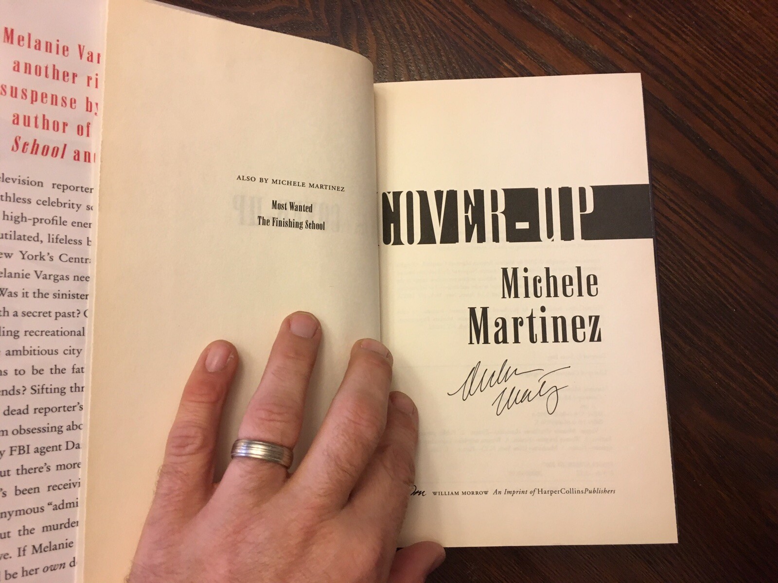 SIGNED Cover-Up By Michele Martinez 1st Edition First Printing 2007 Hardcover
