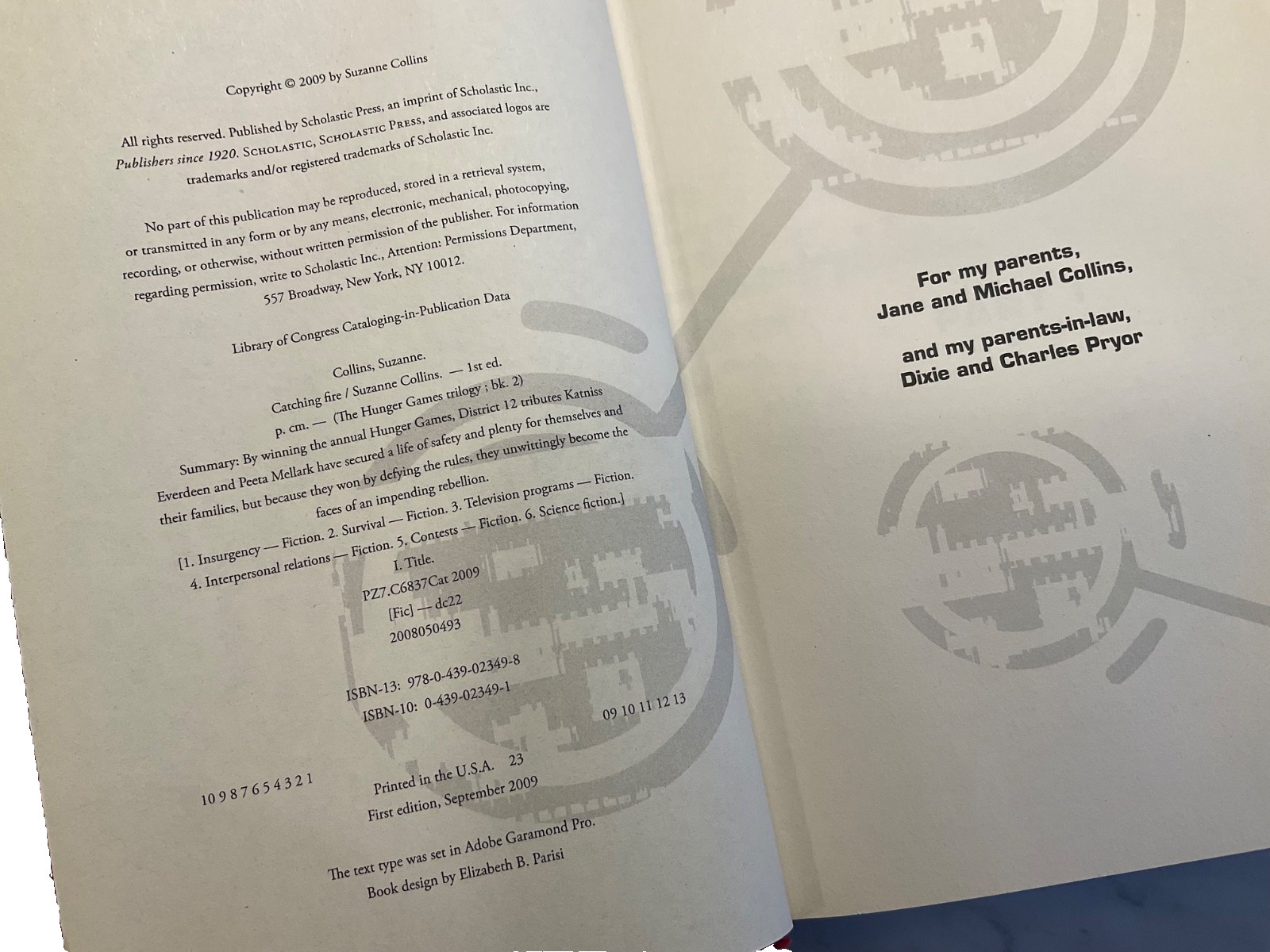 Catching Fire Hunger Games Book Two First Edition 1st Printing 2009 Hardcover