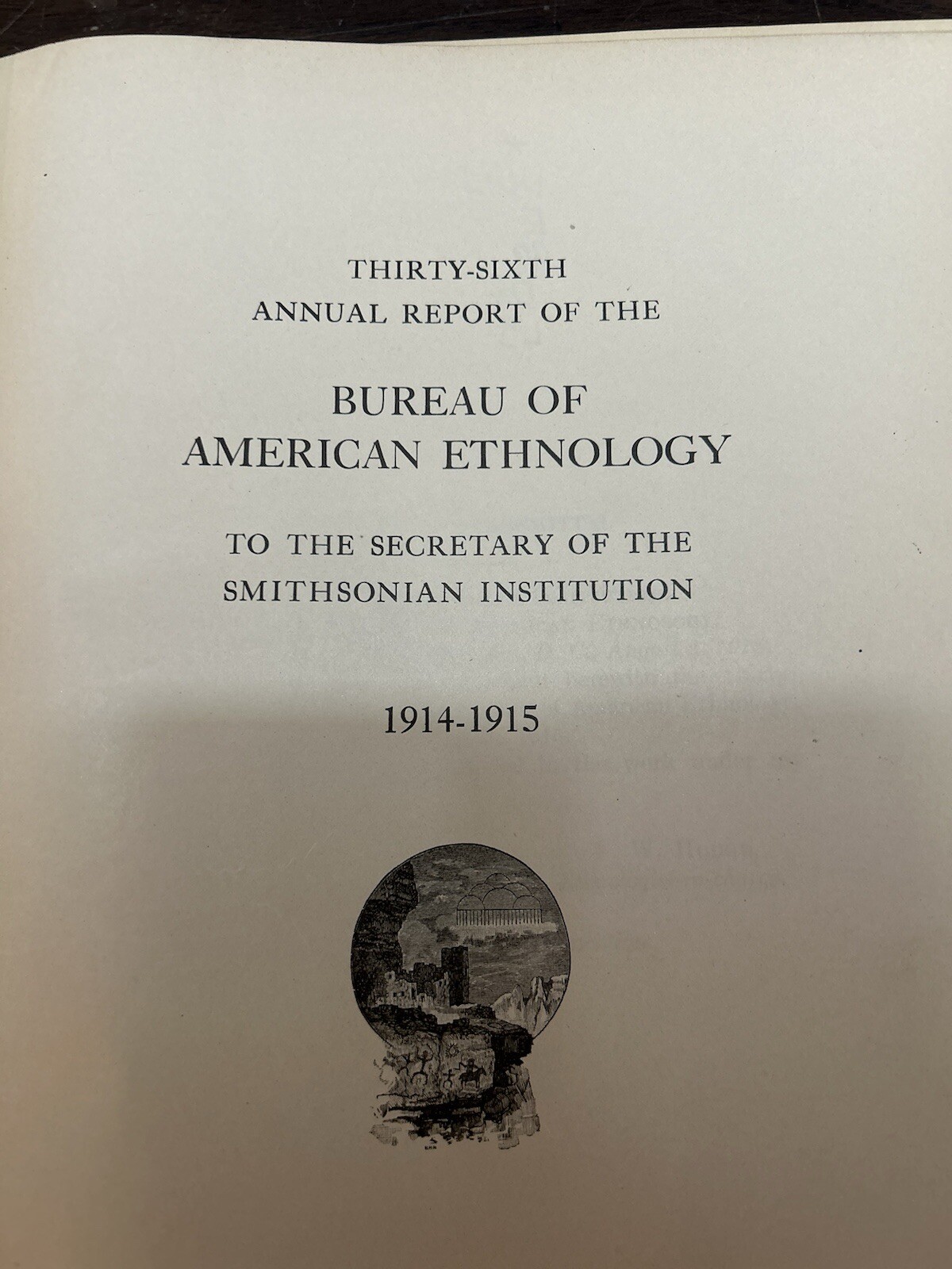36th Annual Report of the Bureau of American Ethnology to / Secretary 1914-1915