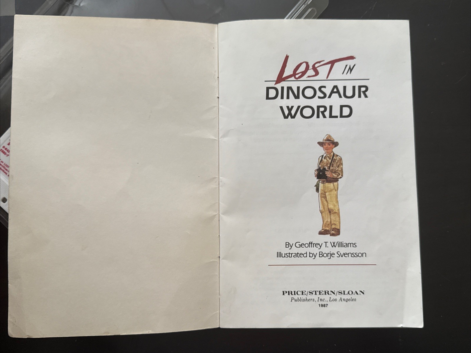 Lost In Dinosaur World Cassette Tape Pss! w/ Book Vintage 1980s George Williams