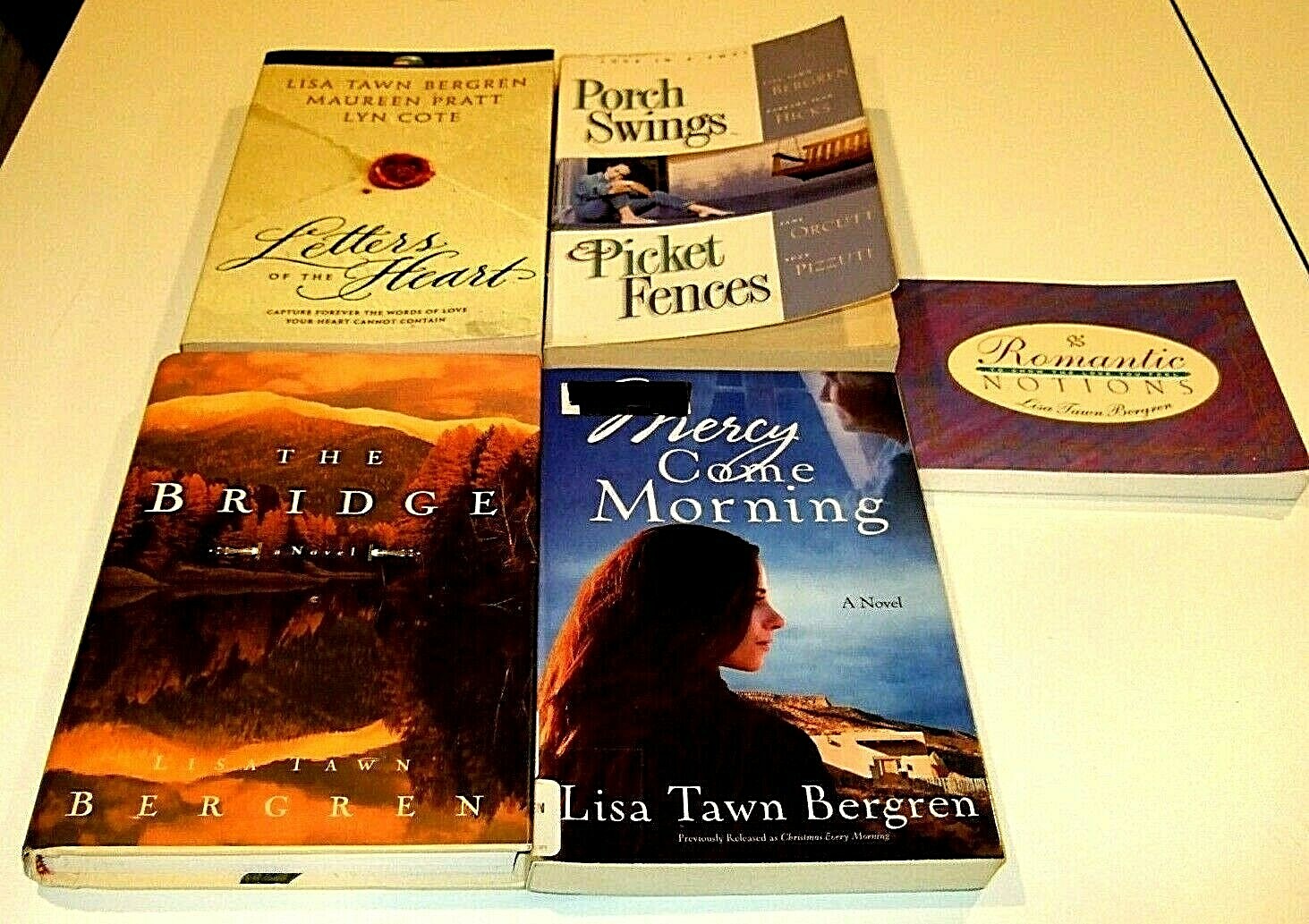 Lot of 5 Christian Based Books by Lisa Tawn Bergren 2 Novels, 2 of Novellas +
